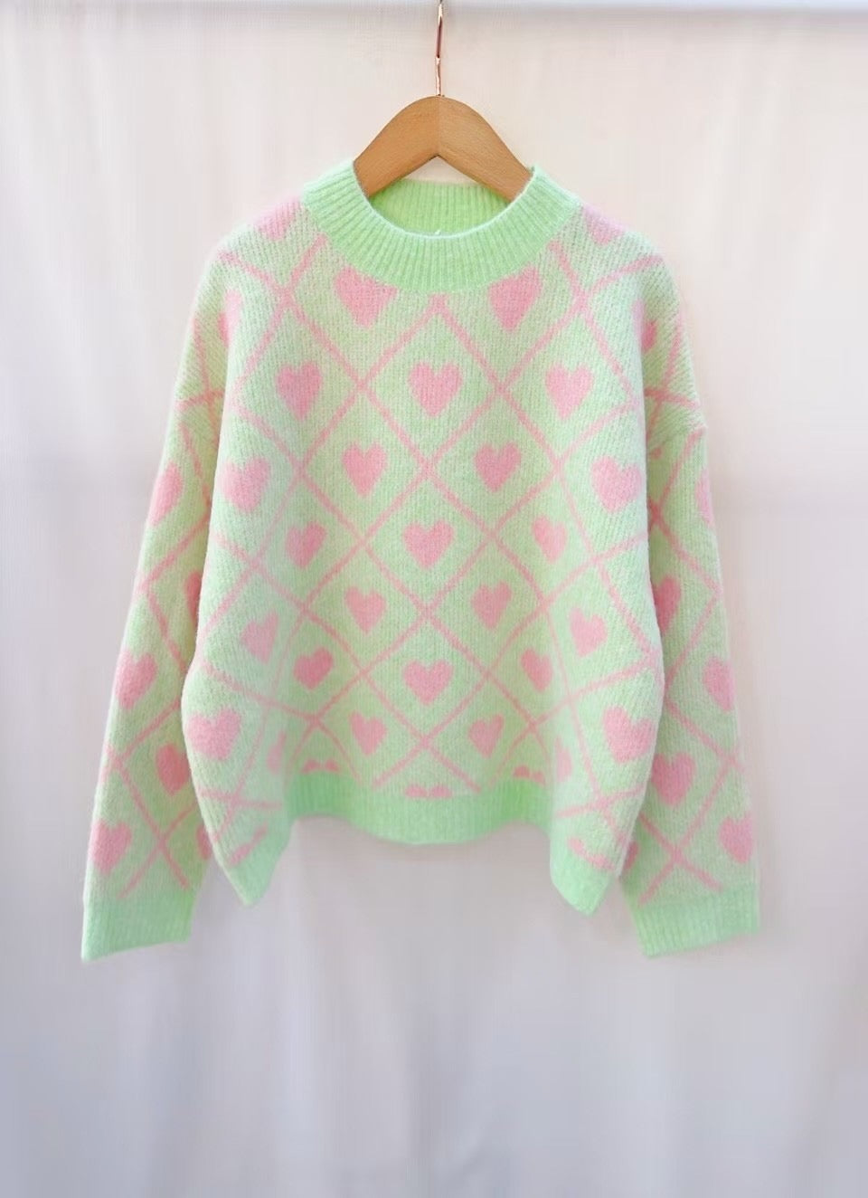 Pull Hearts Mint-Pink