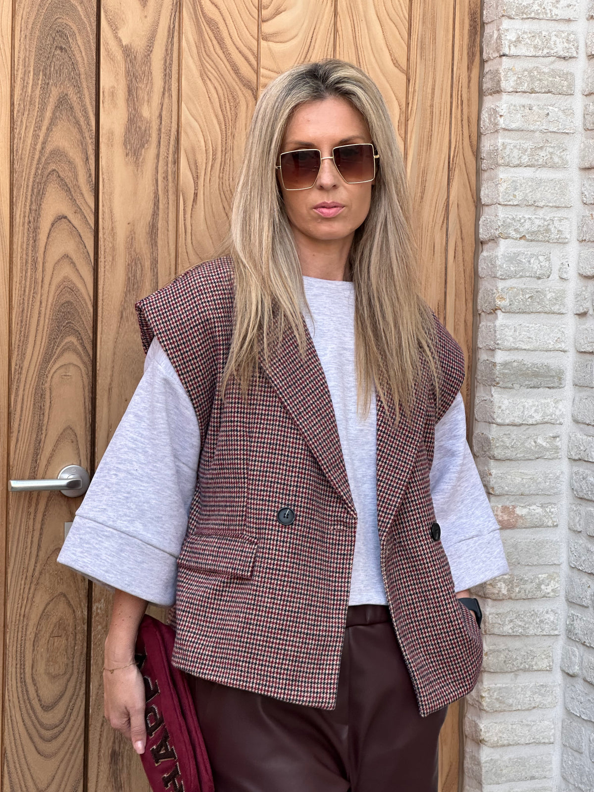 Blazer Rosa Bordeaux Oversized