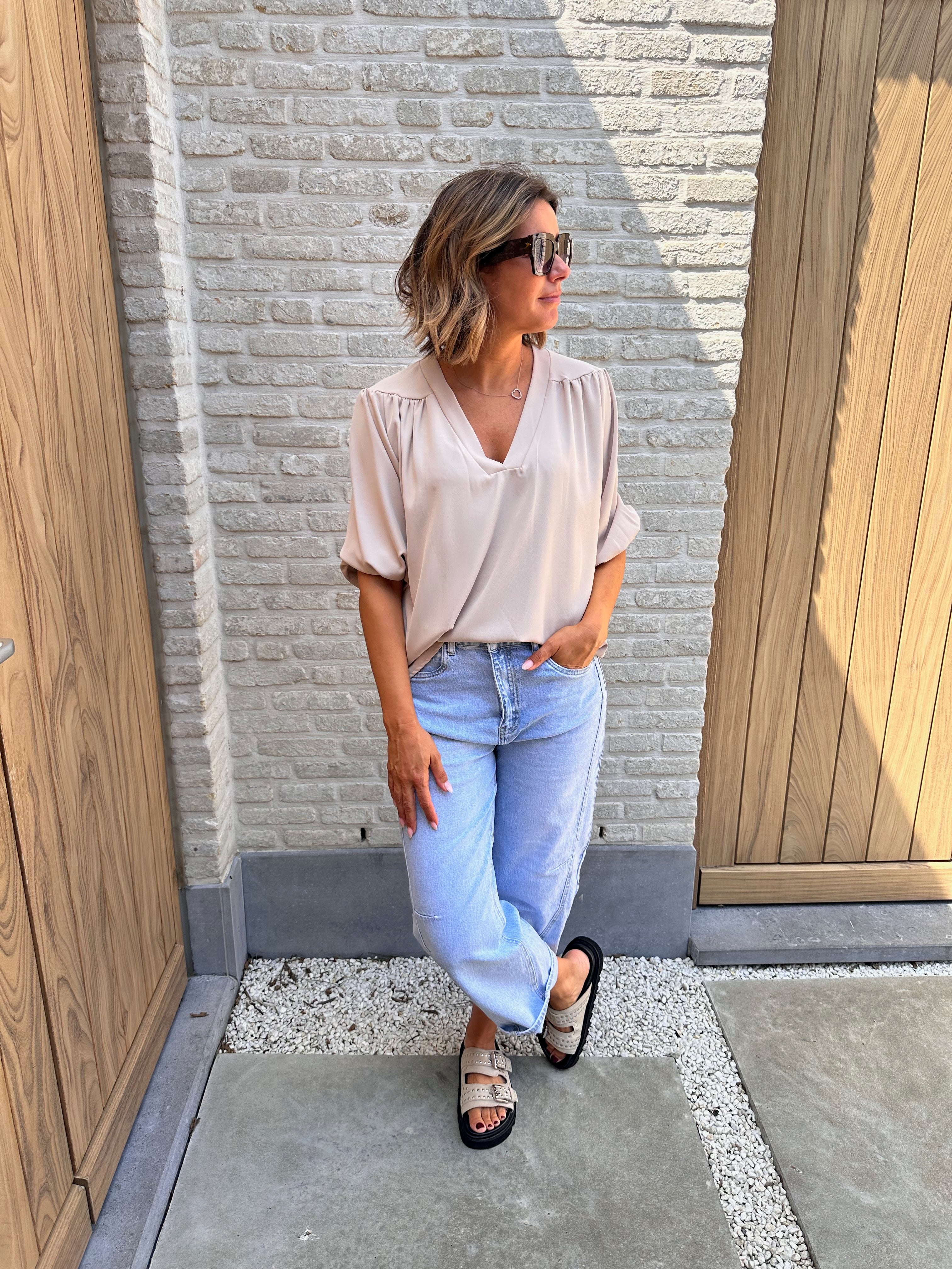 Hemd Liene Beige