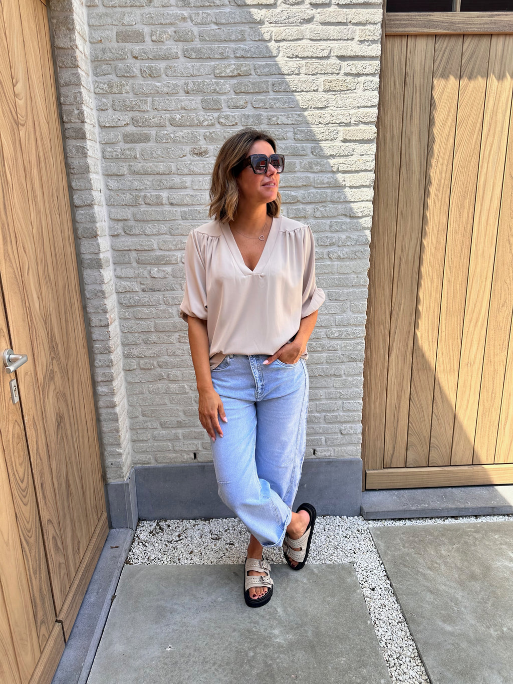 Hemd Liene Beige