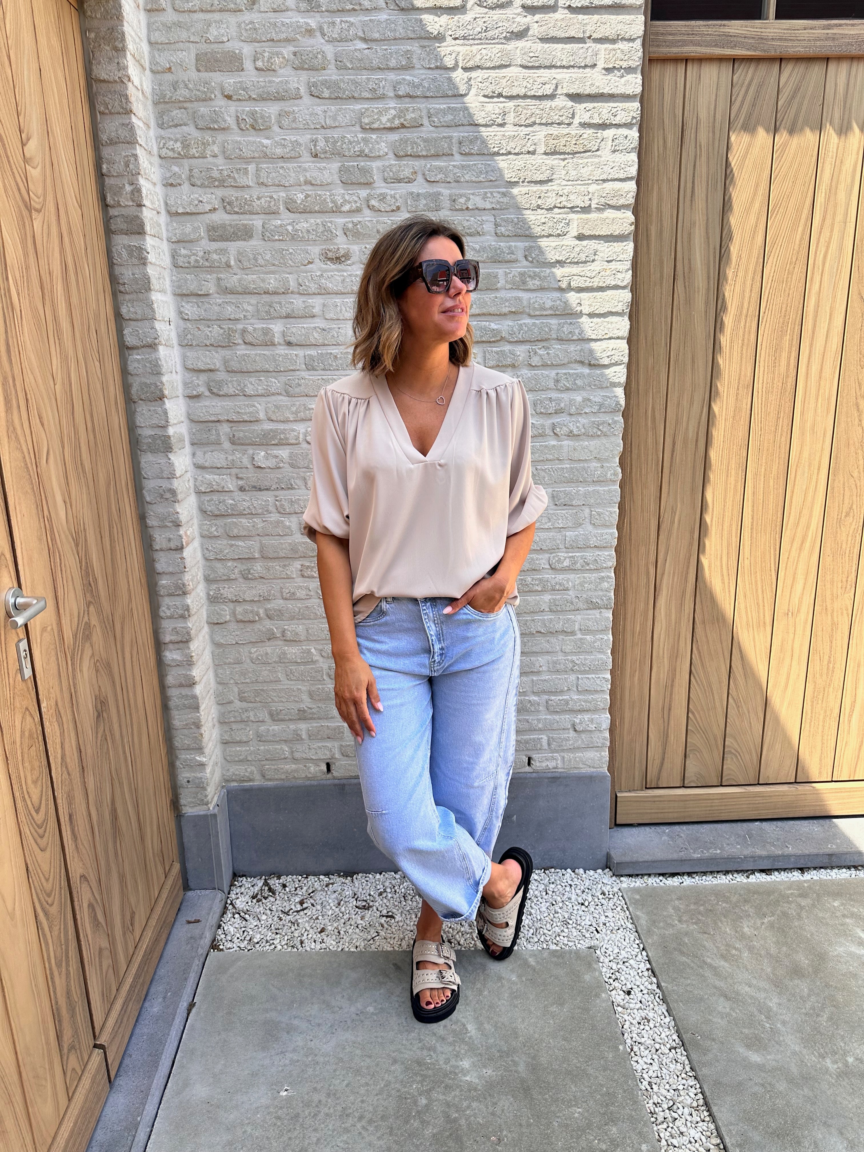 Hemd Liene Beige