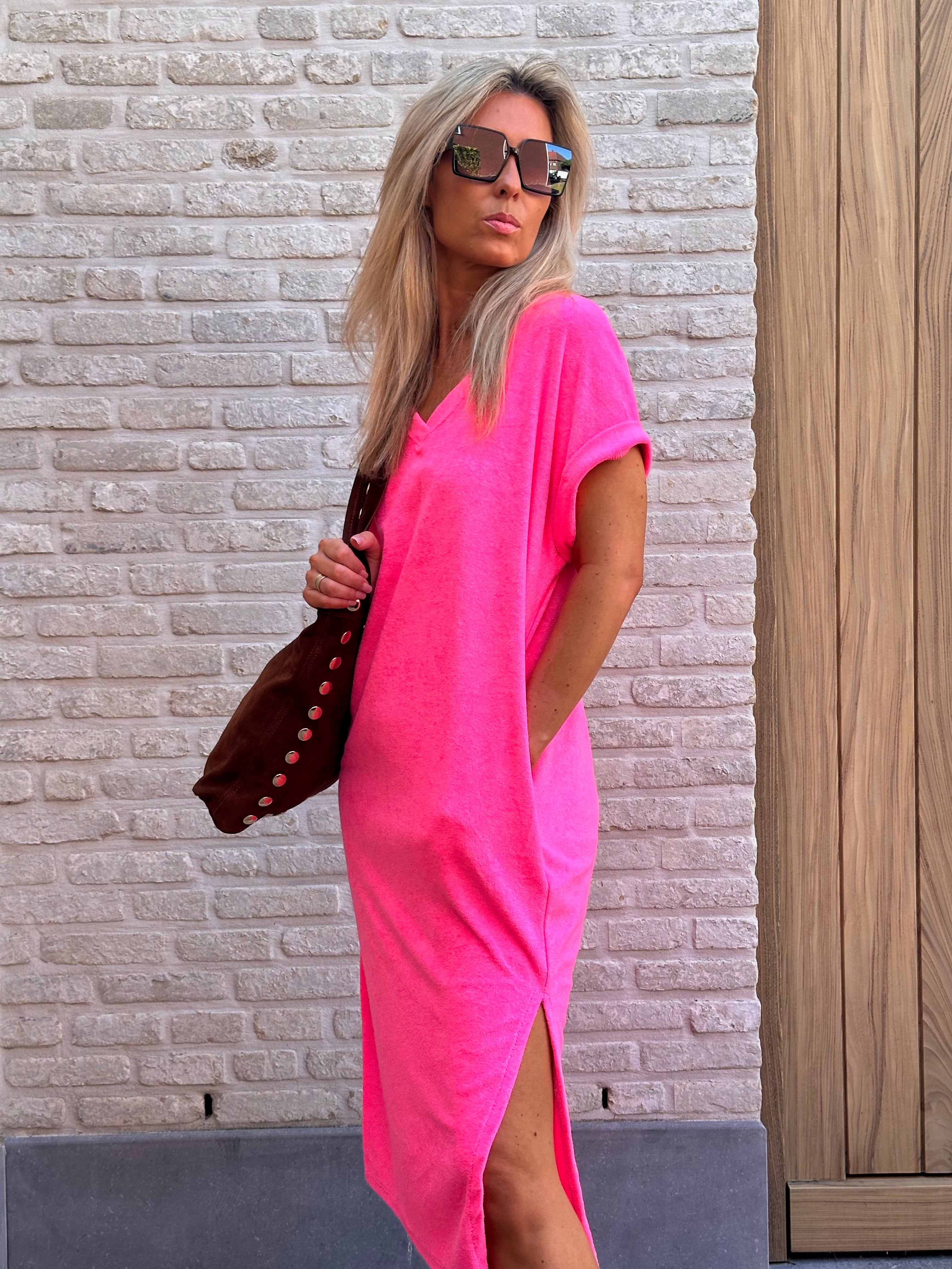 Jurk Rosemarie Fluo Pink