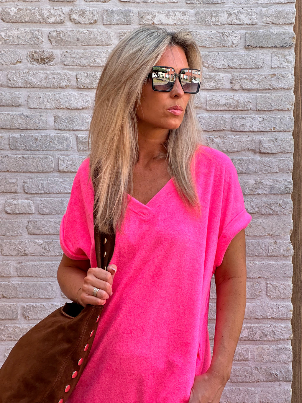 Jurk Rosemarie Fluo Pink