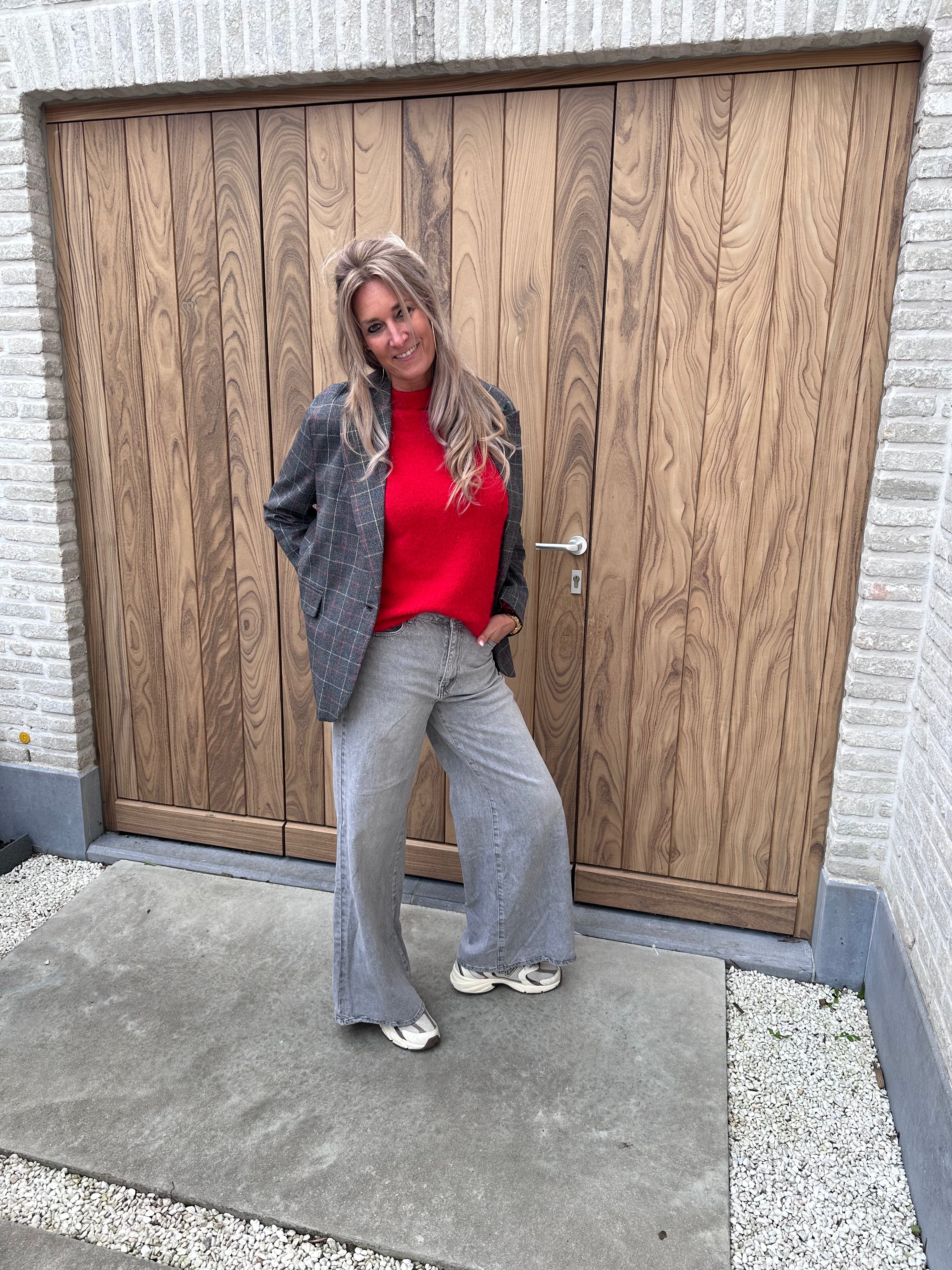 Pull Bé Red Offshoulder