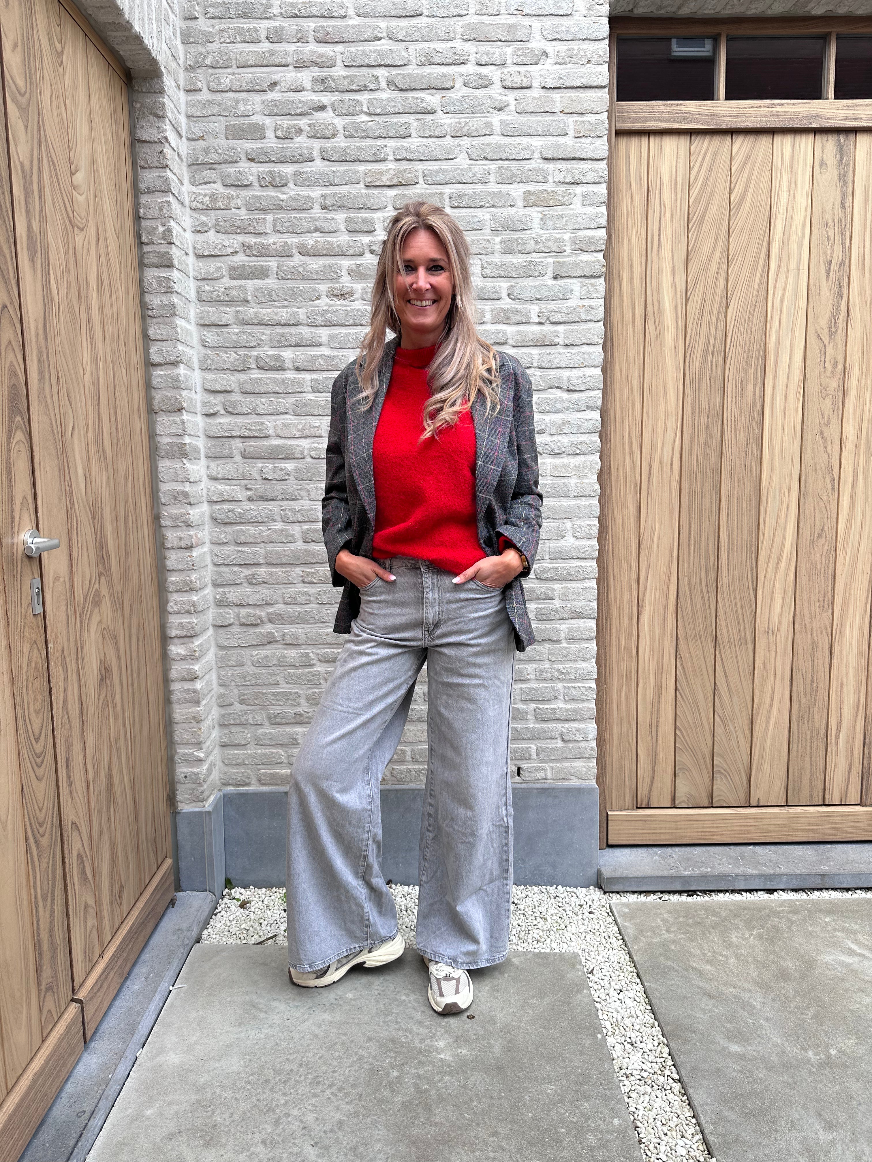 Pull Bé Red Offshoulder