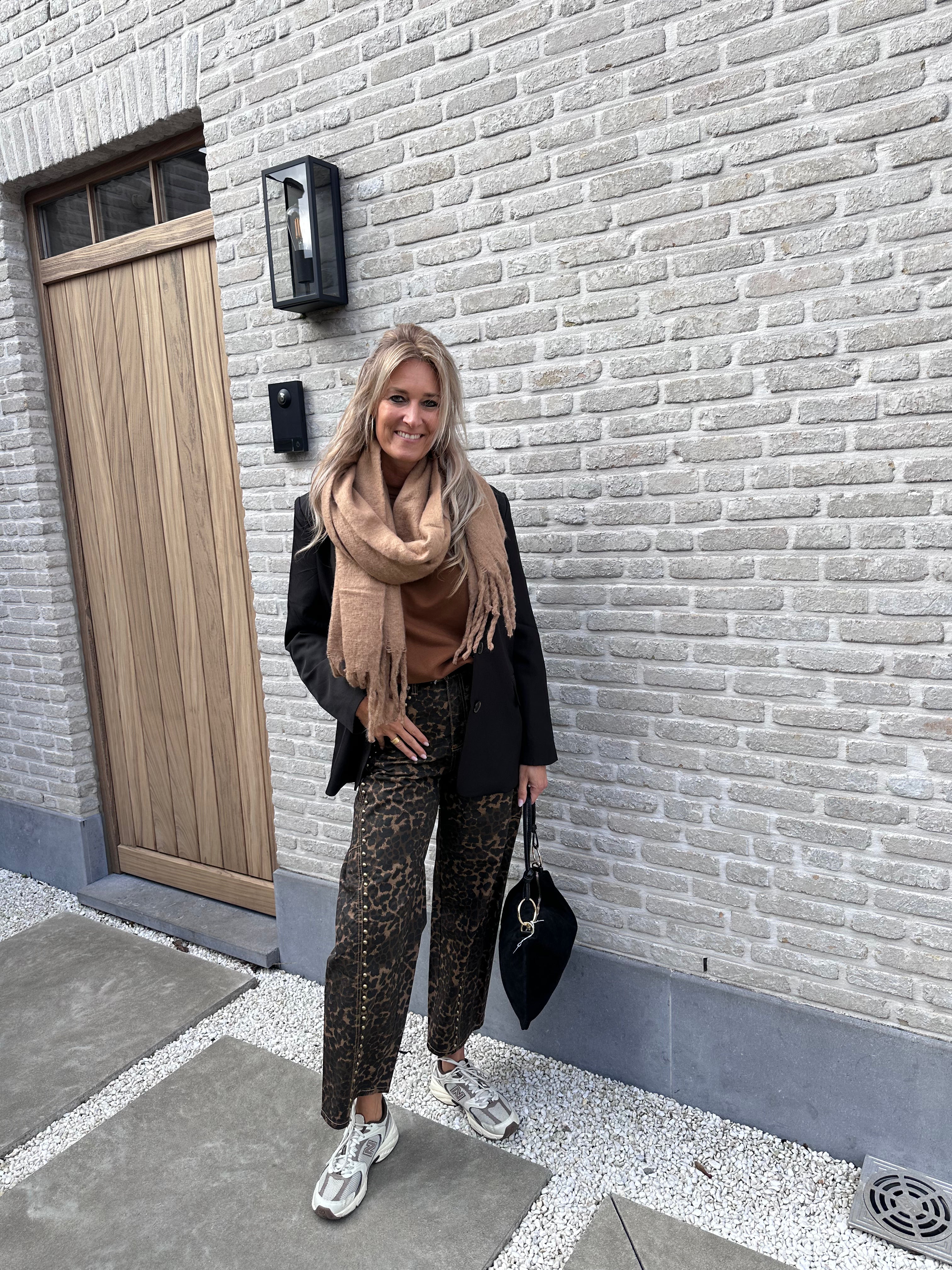 Broek Stella Leopard Dark Studs