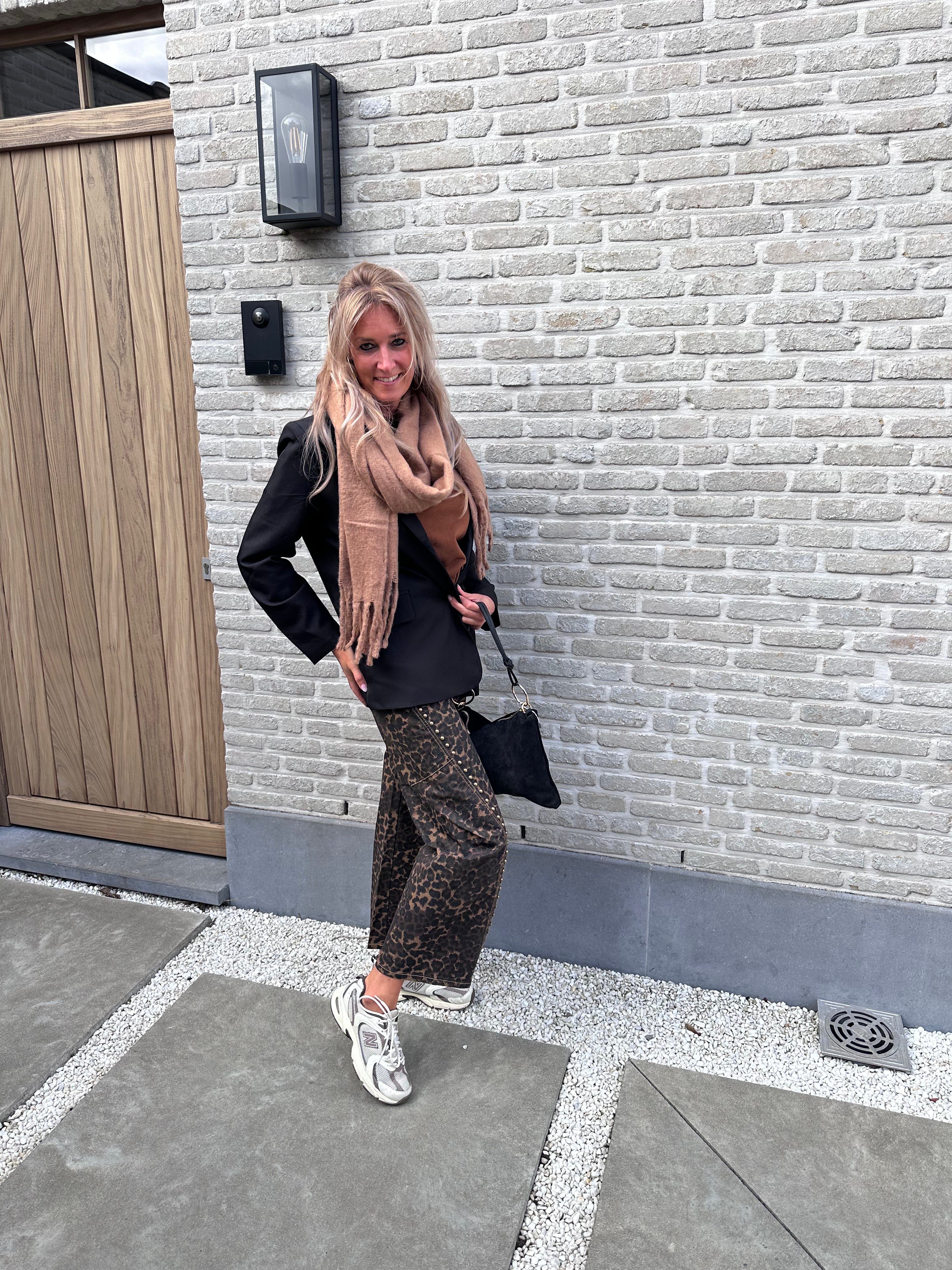 Broek Stella Leopard Dark Studs
