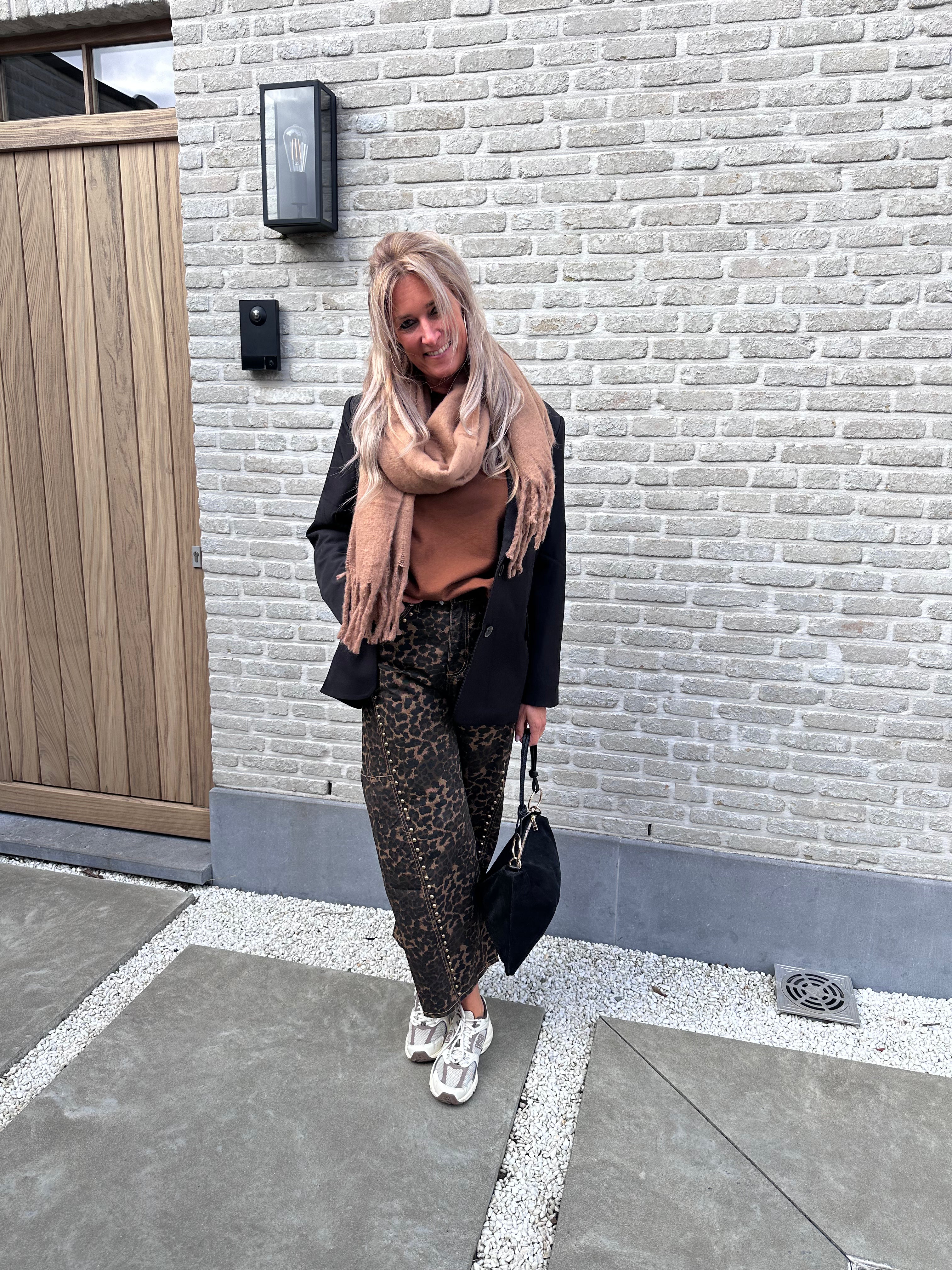 Broek Stella Leopard Dark Studs