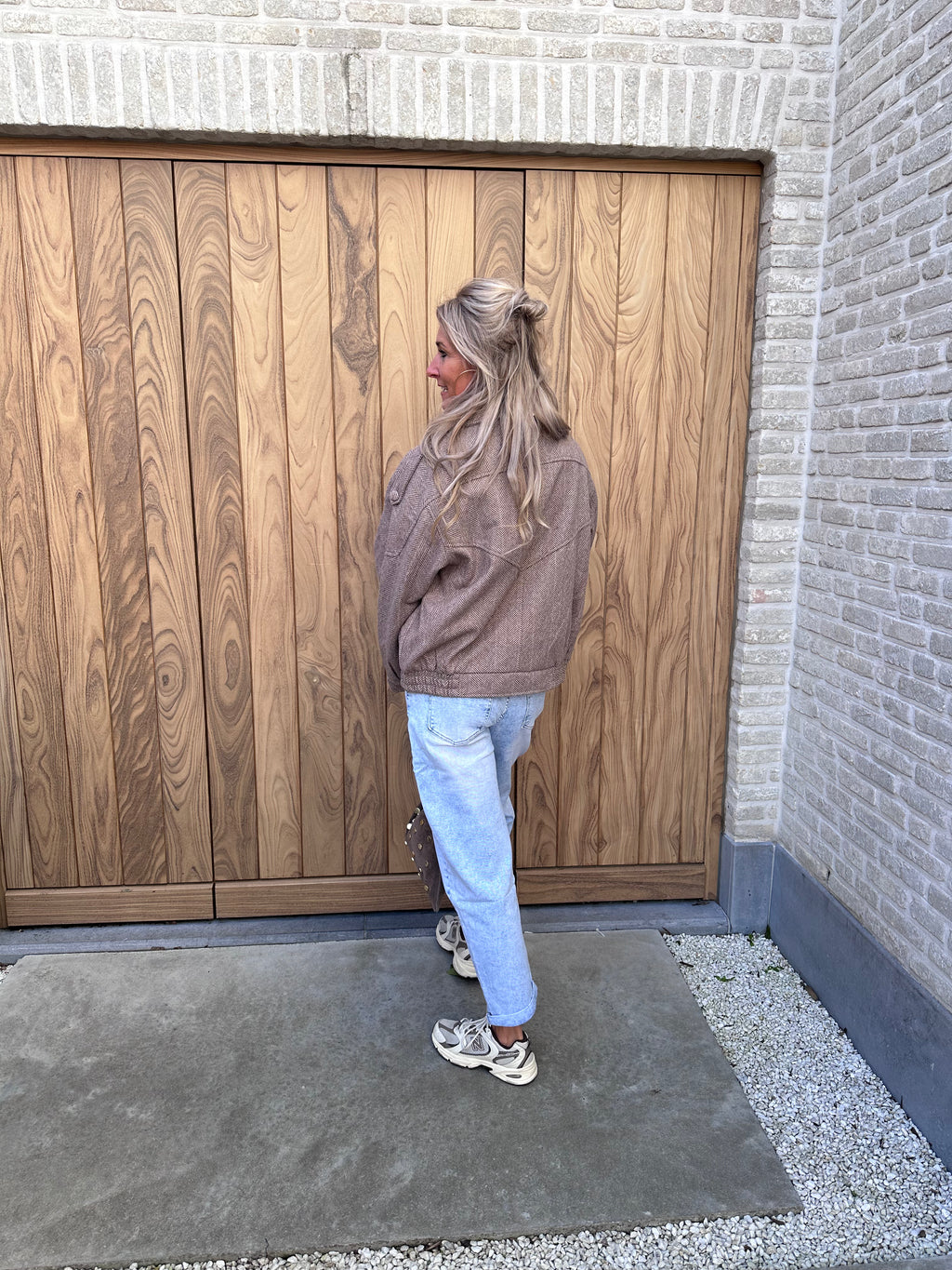 Jasje Faye - Oversized - Visgraat Taupe