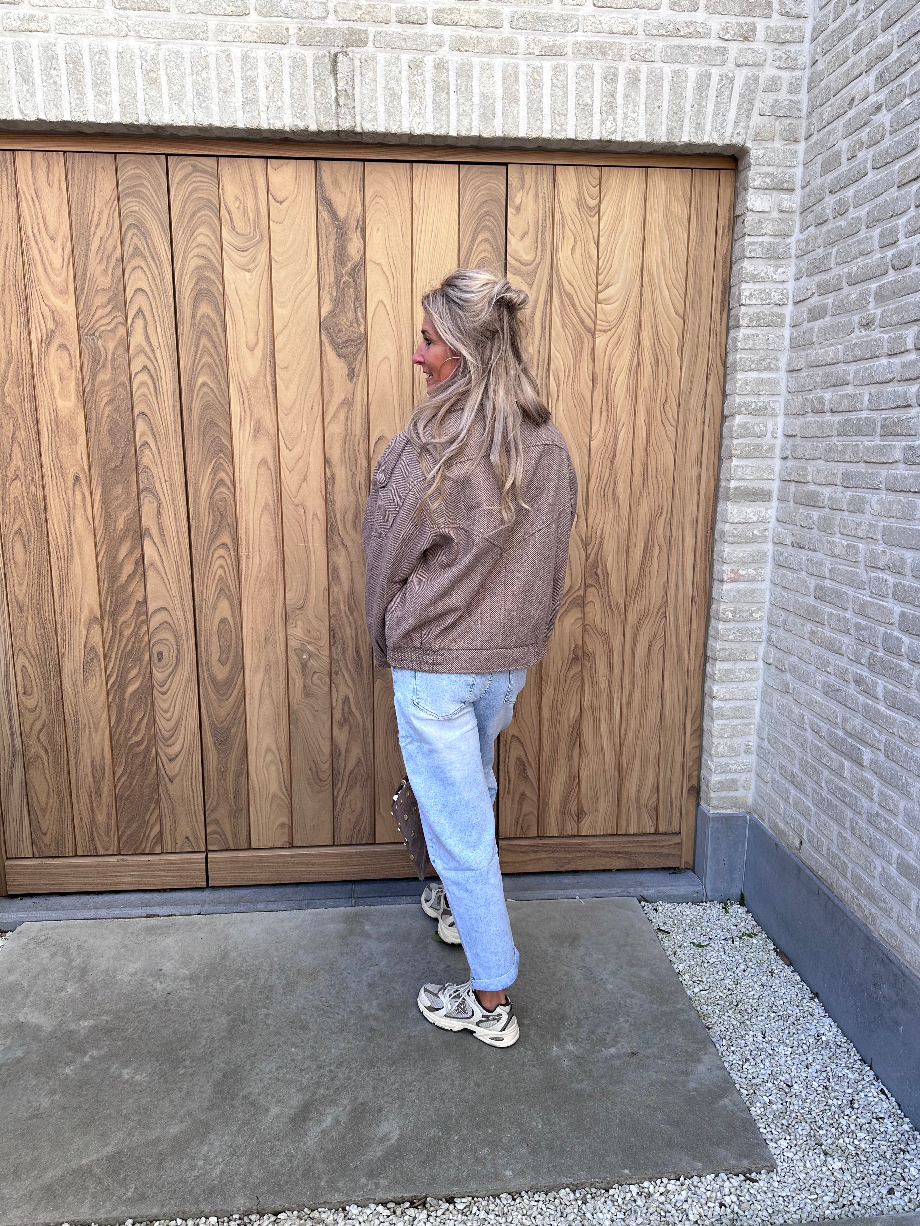 Jasje Faye - Oversized - Visgraat Taupe