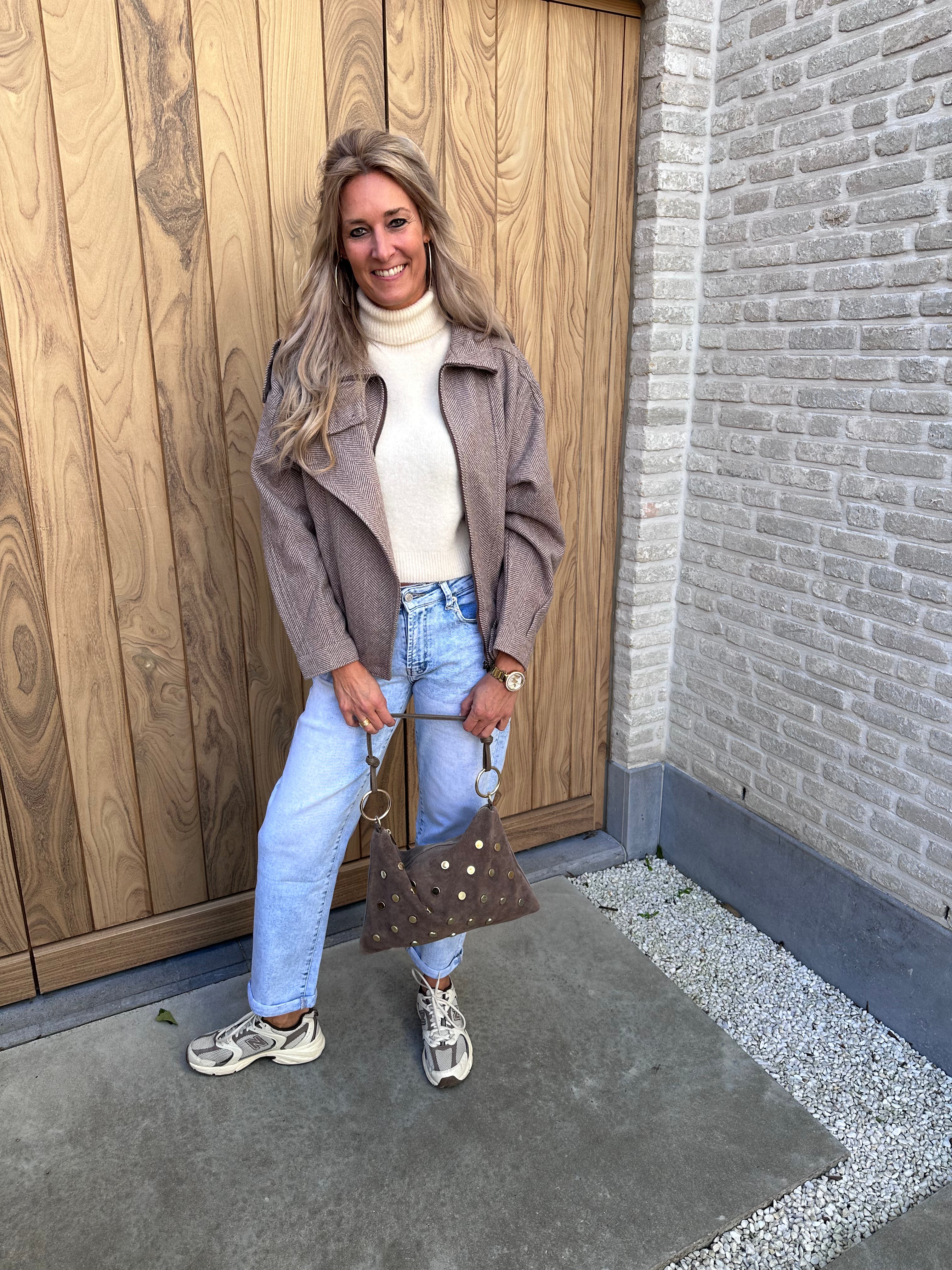 Pull Jolie Rolkraag Beige