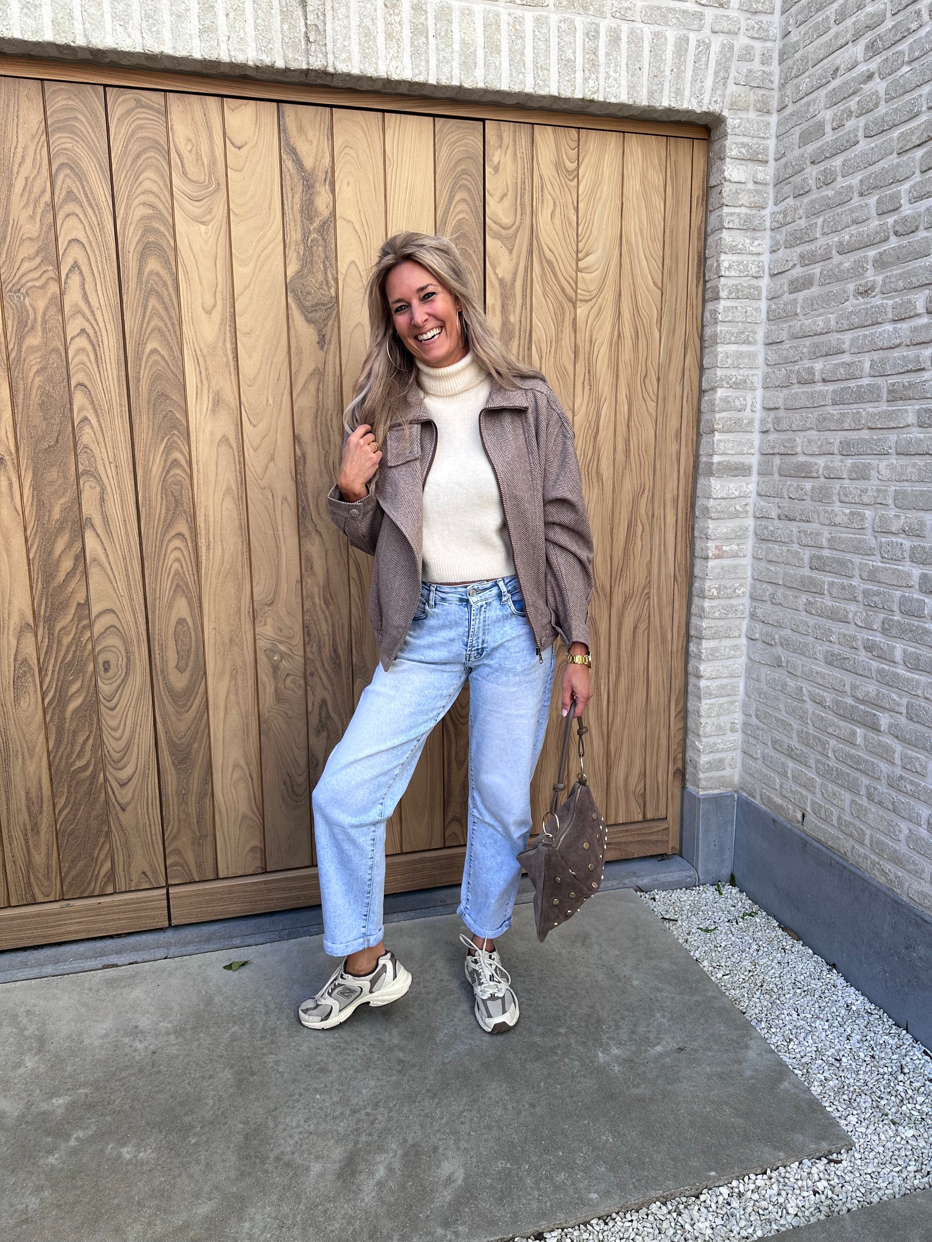 Pull Jolie Rolkraag Beige
