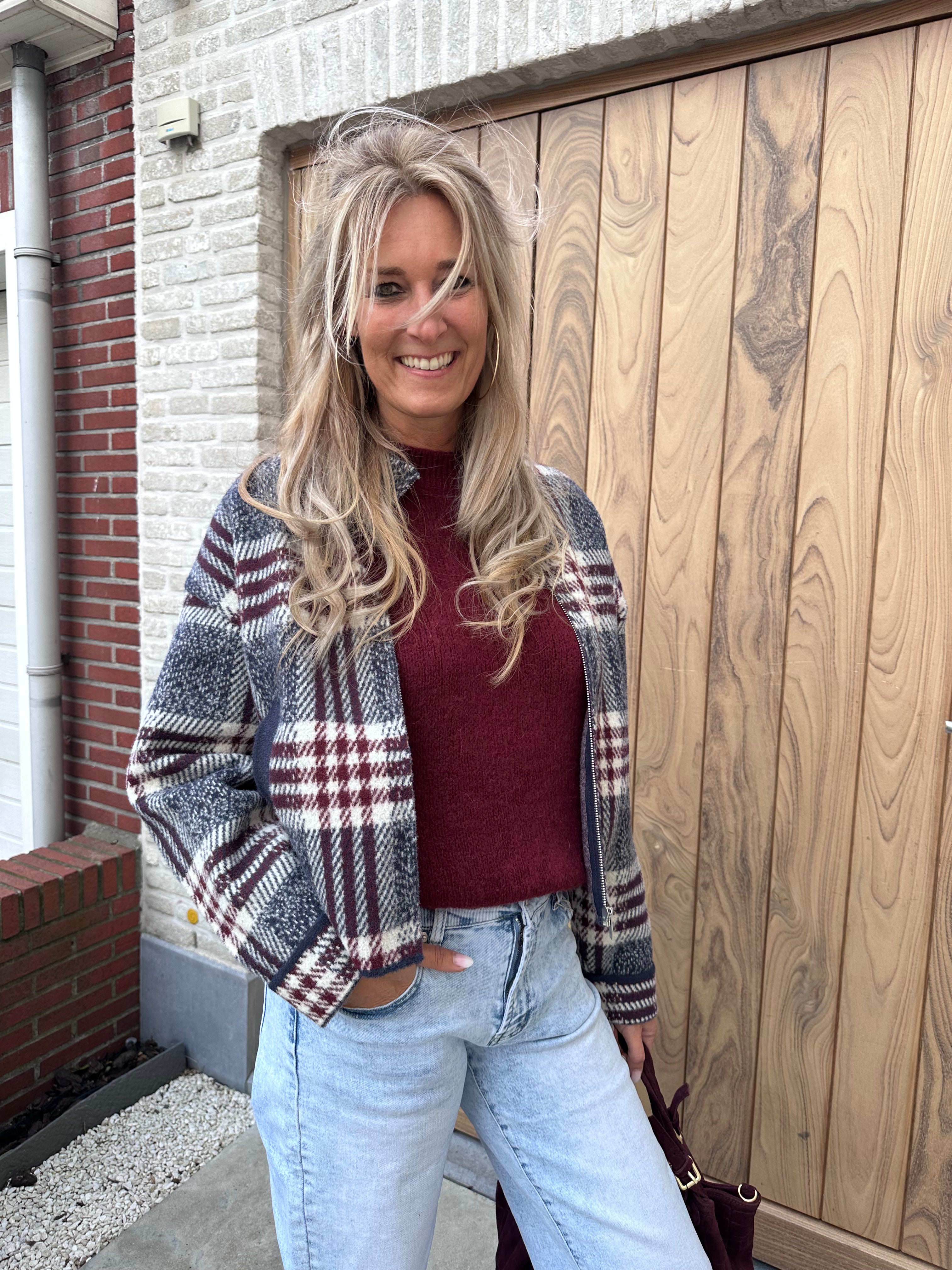Pull Mae - Offshoulder - Bordeaux
