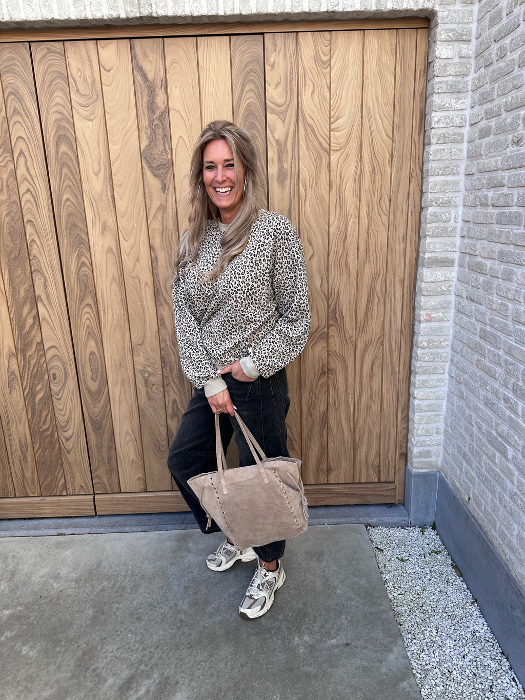 Sweater Bente Leopard Beige