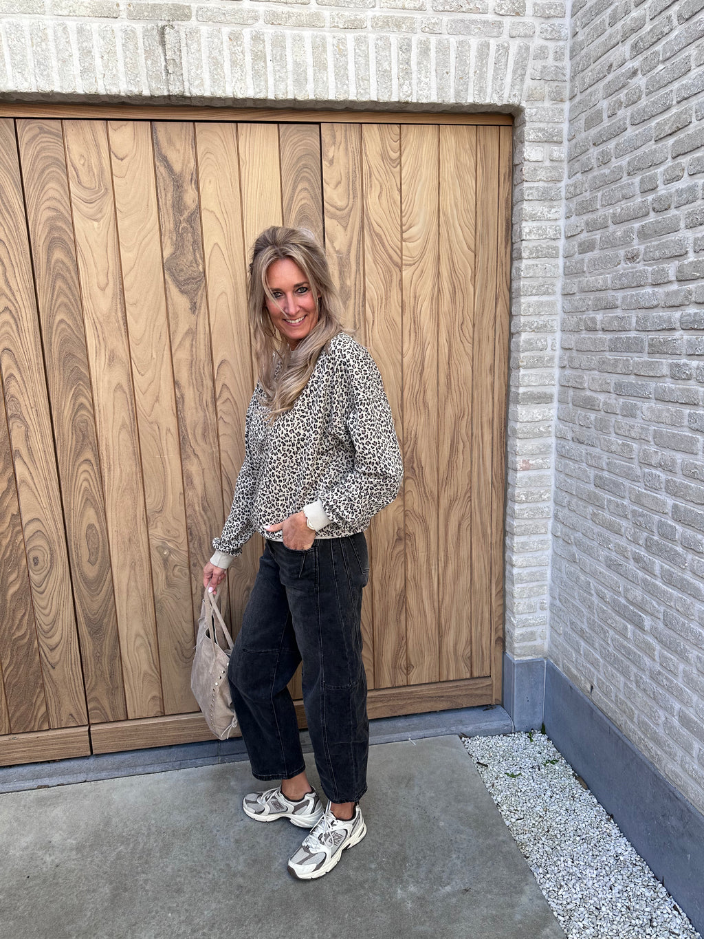 Sweater Bente Leopard Beige