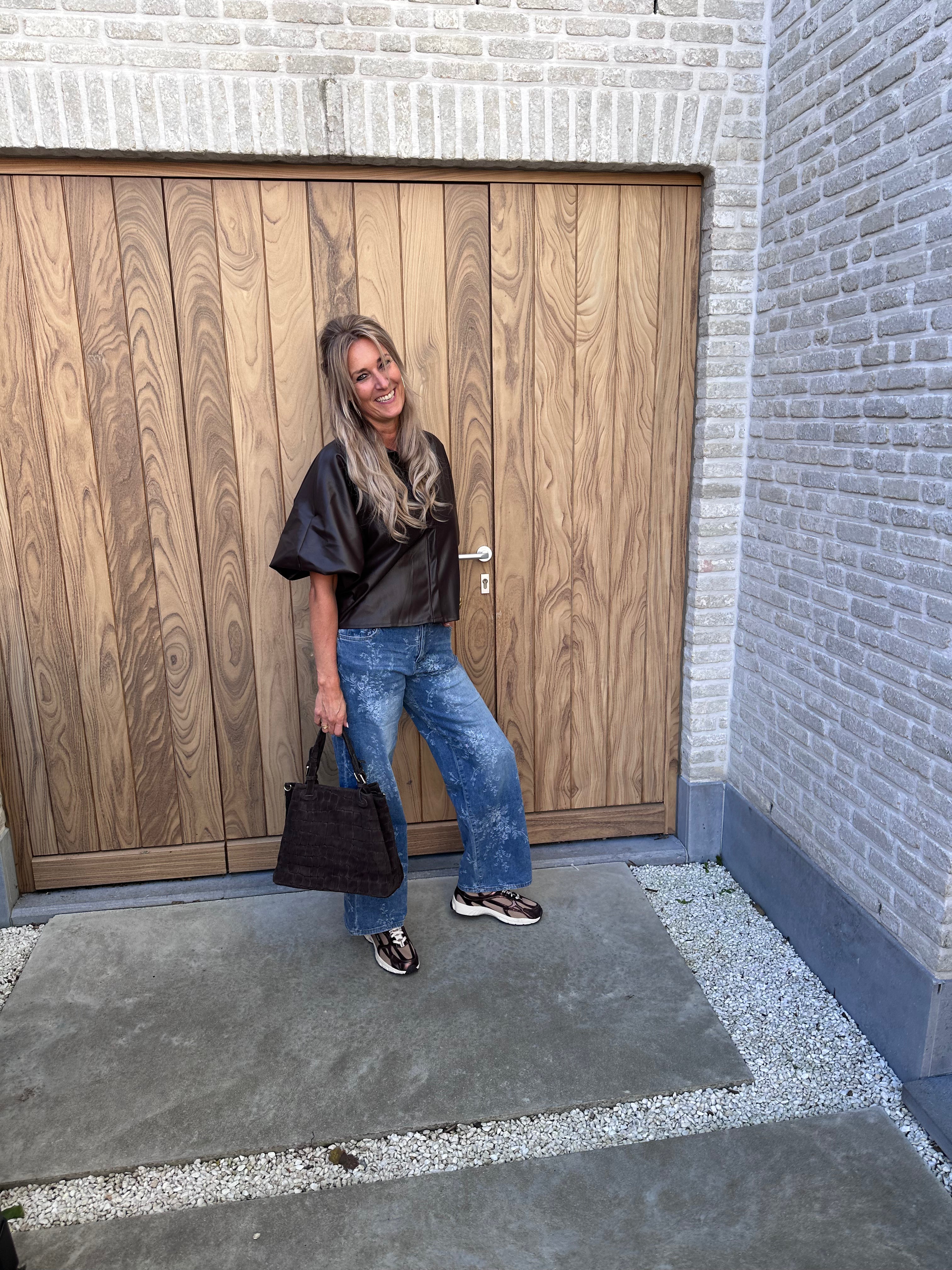 Hemd Kelly Fakeleather brown