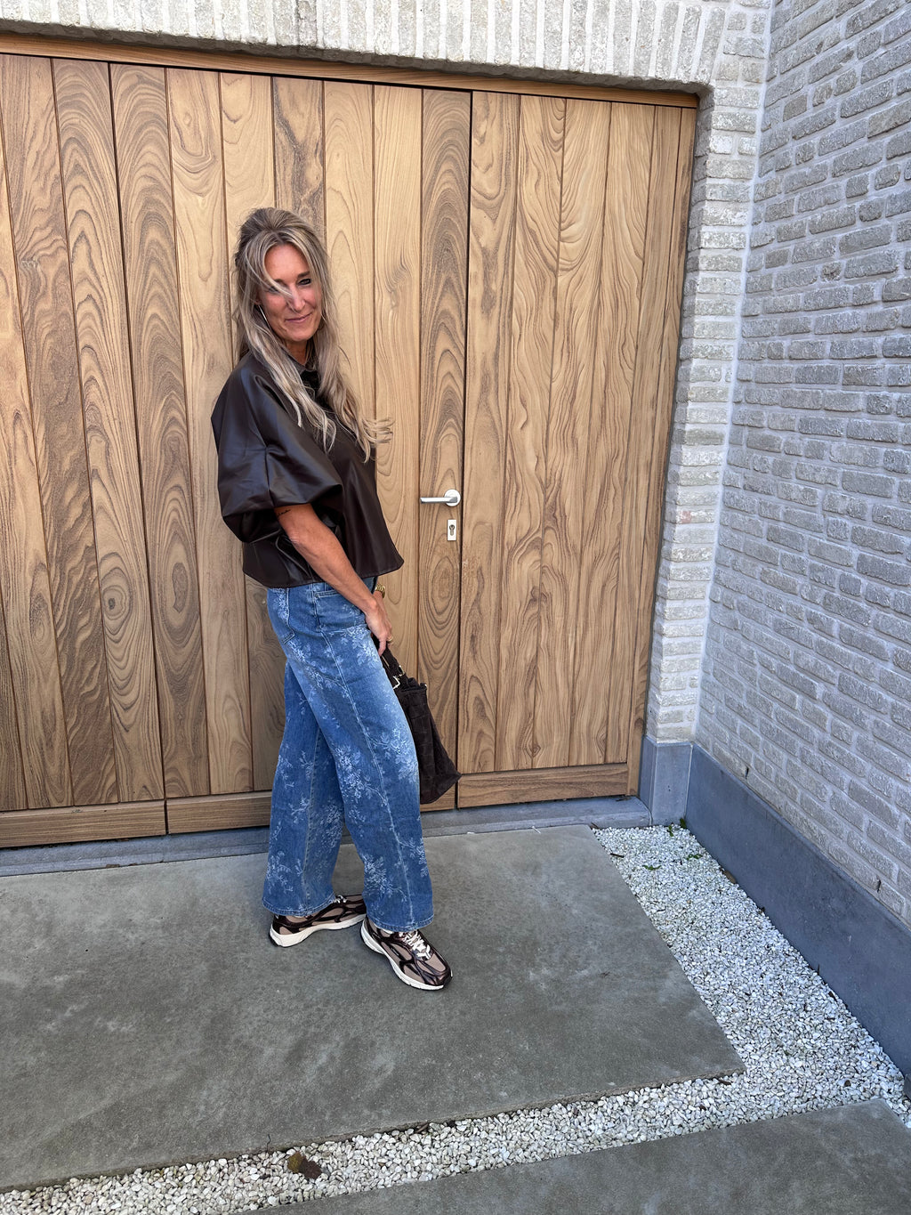 Hemd Kelly Fakeleather brown
