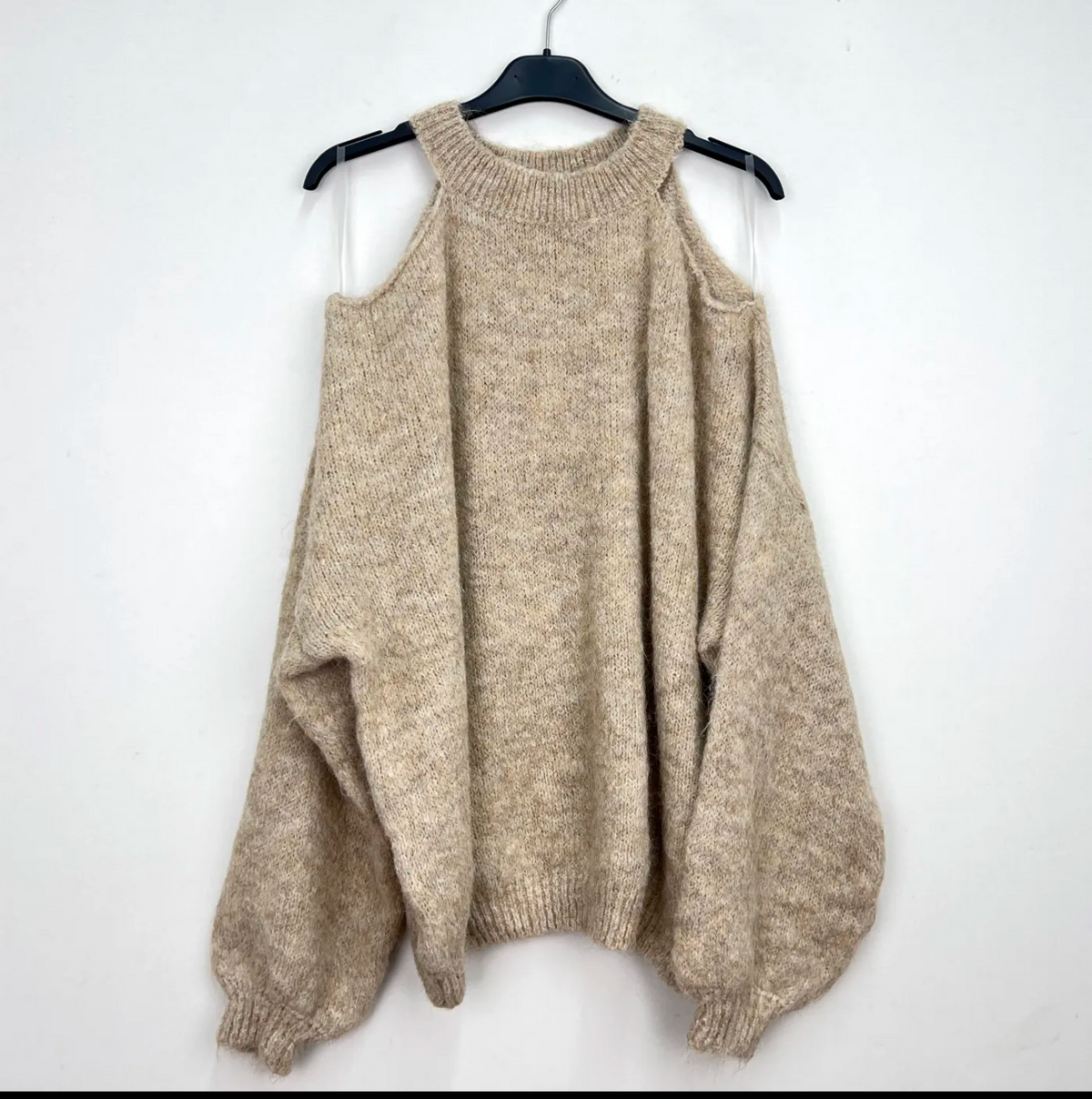 Pull Xoé Beige Offshoulder