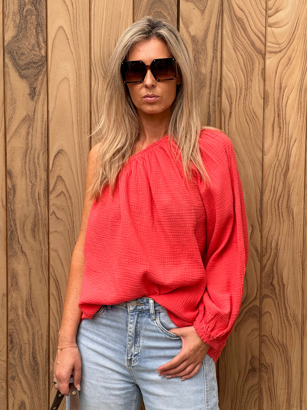 Top Sara Oversized Tetra Coral