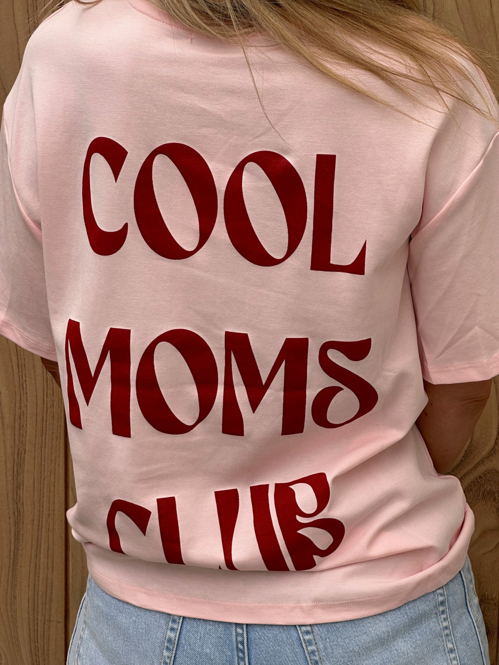 T-shirt Cool Moms Club Roze