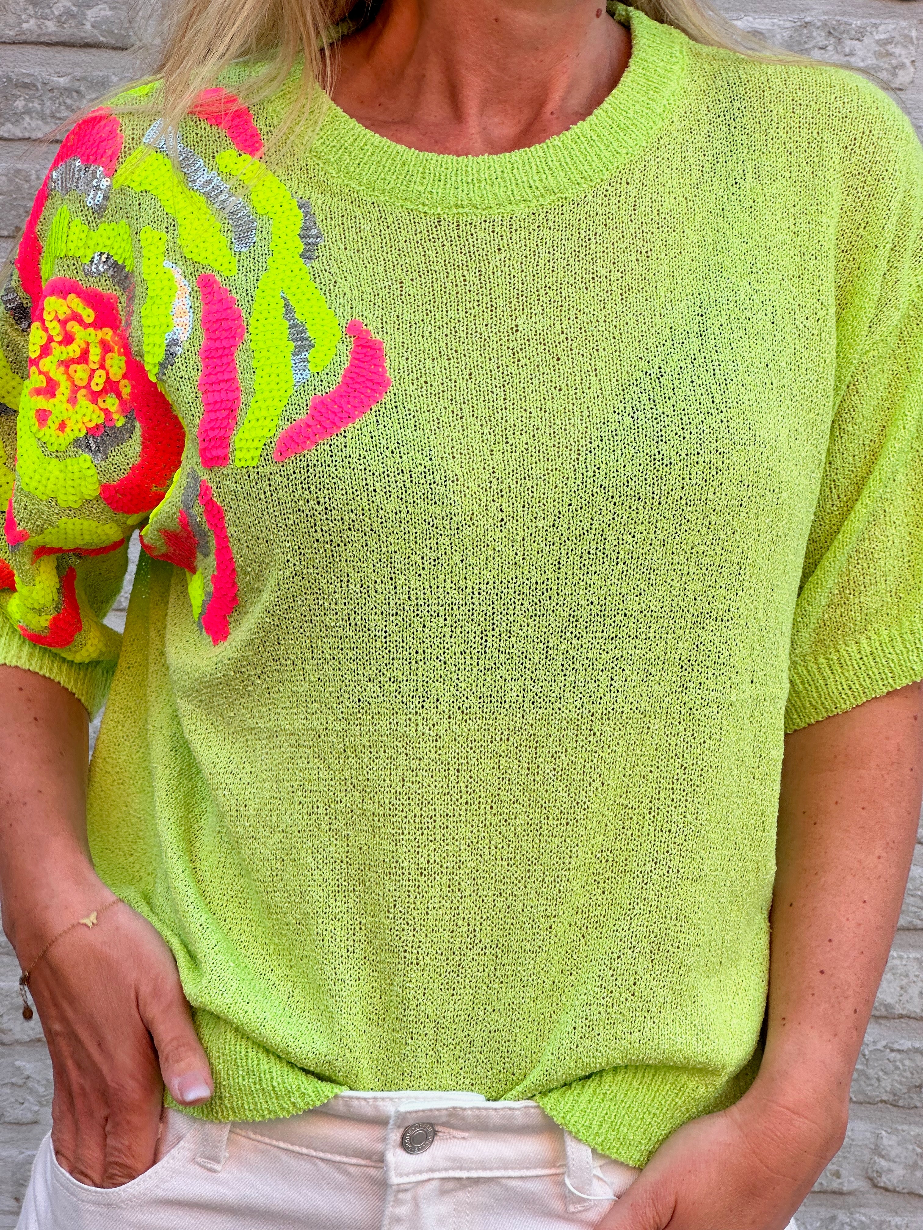 Pull Zita Strass Green