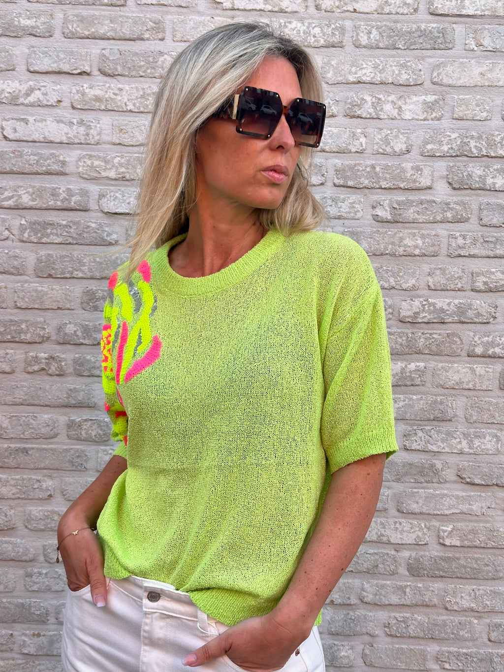 Pull Zita Strass Green