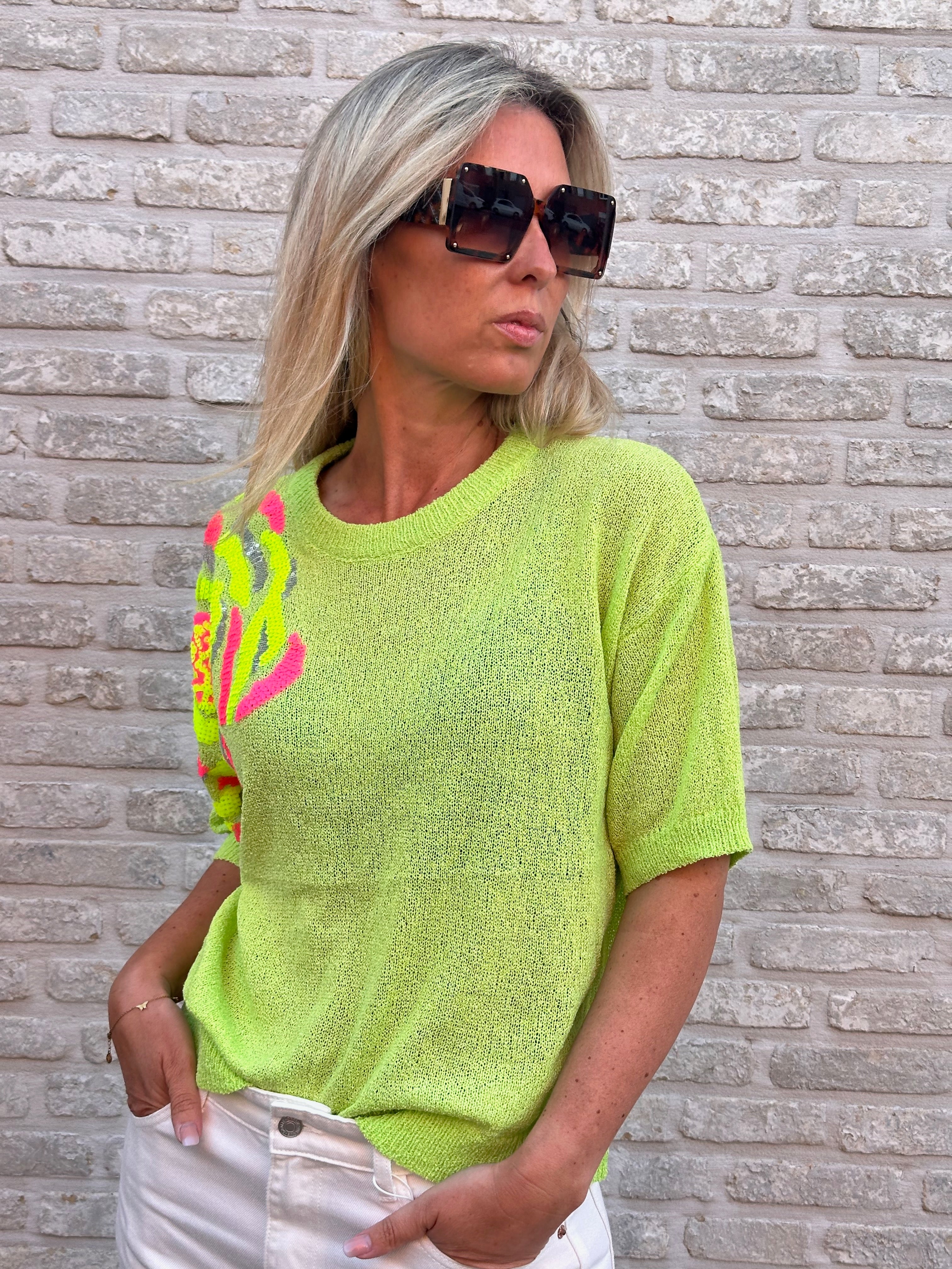 Pull Zita Strass Green