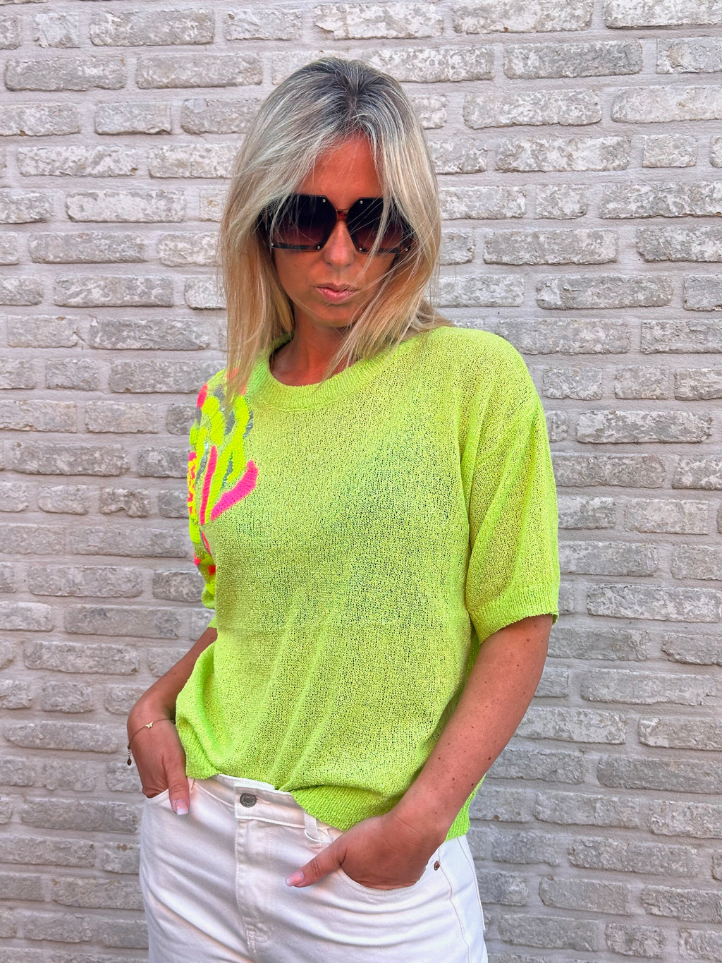 Pull Zita Strass Green