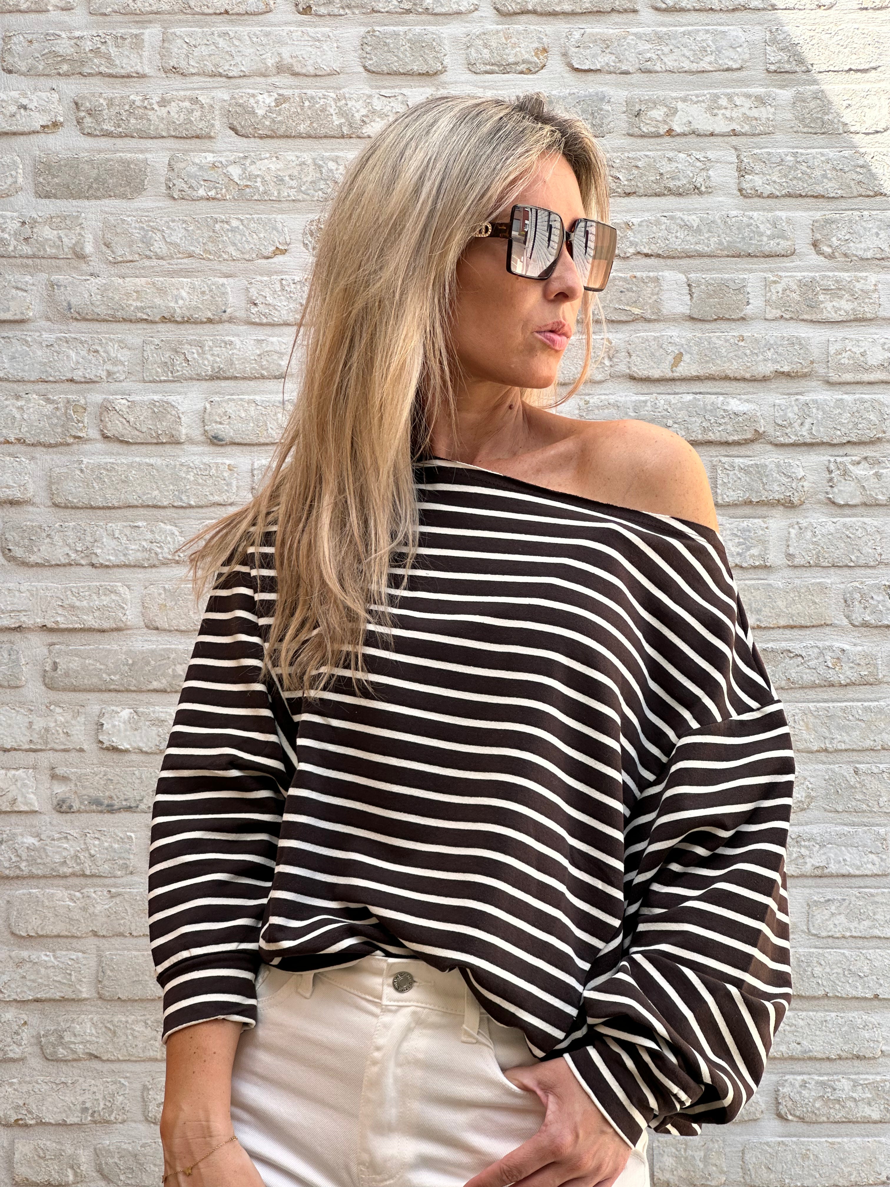 Sweater Peggy - Stripes Bruin