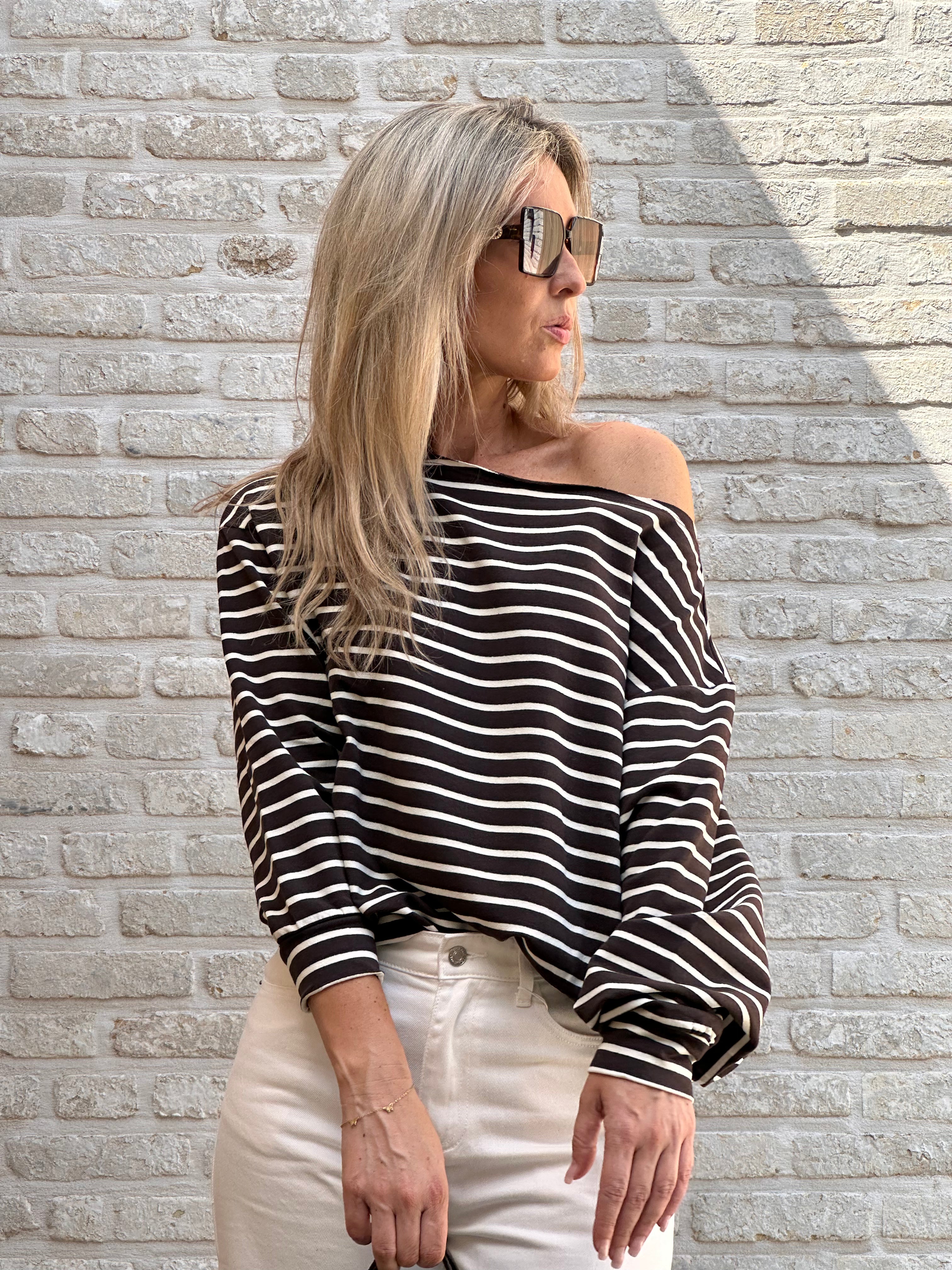 Sweater Peggy - Stripes Bruin