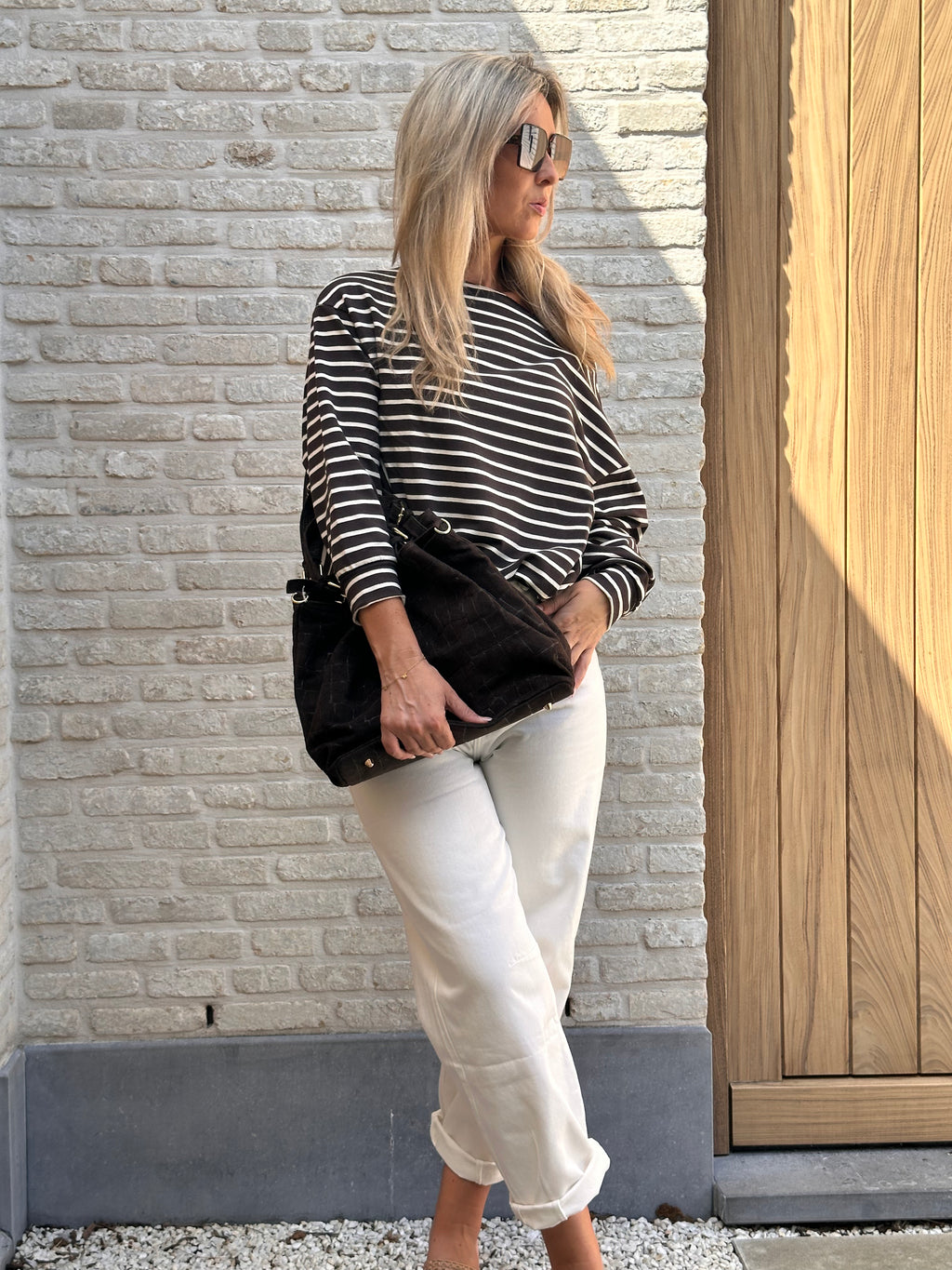 Sweater Peggy - Stripes Bruin