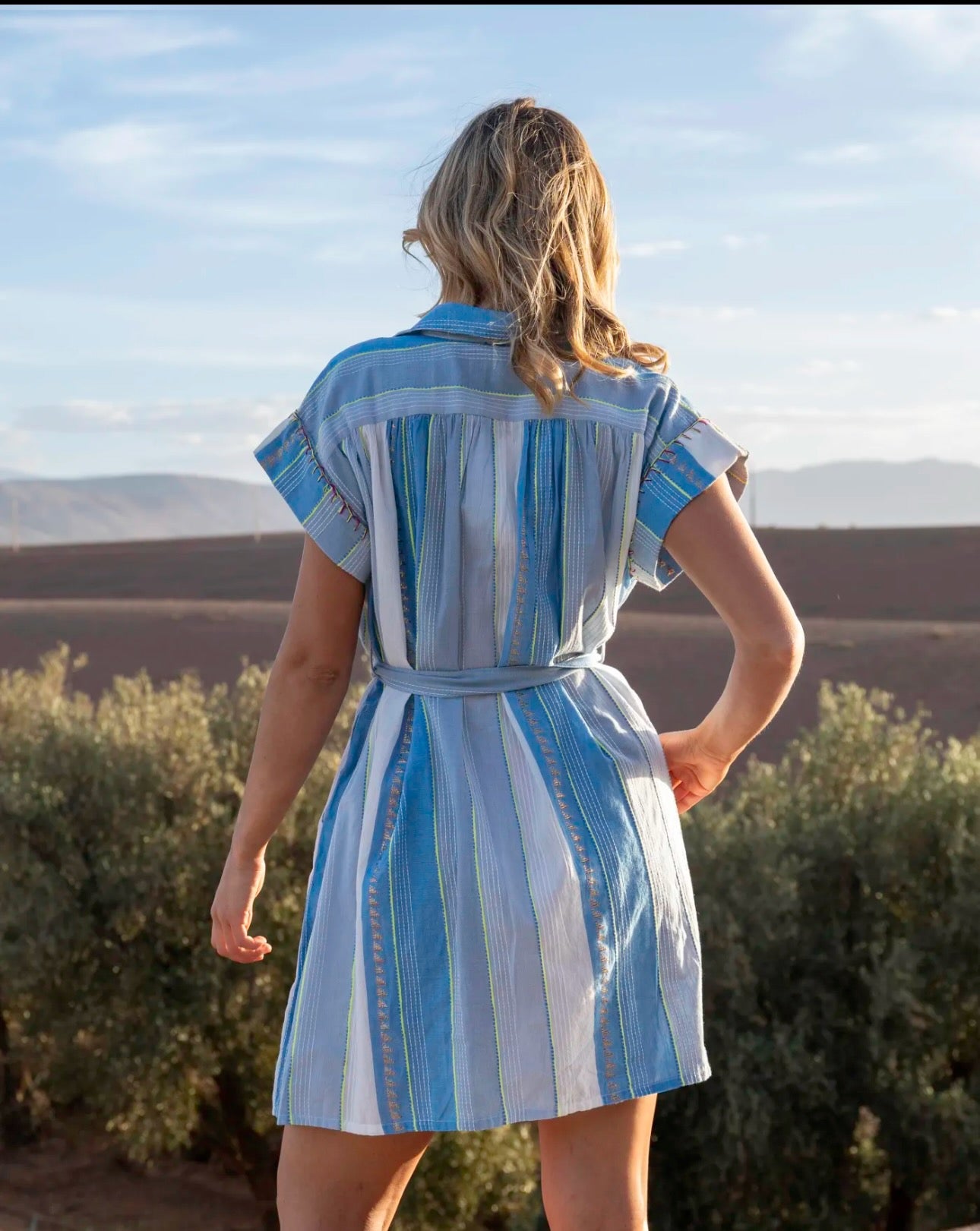 Kleedje Sari Blauw
