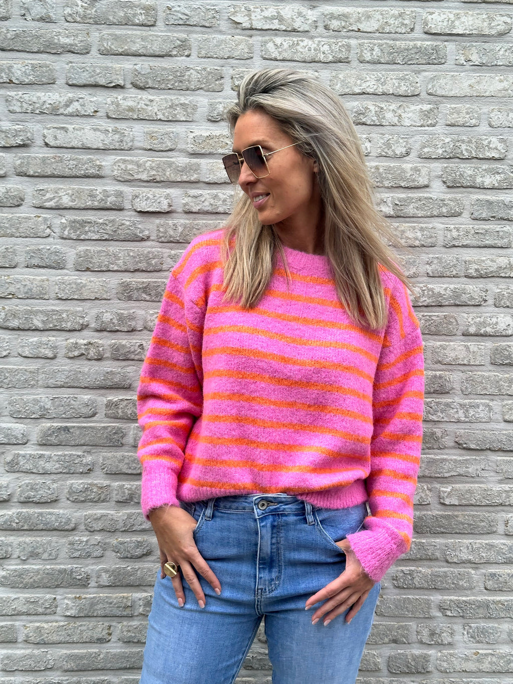 Pull Stripes Pink-Orange