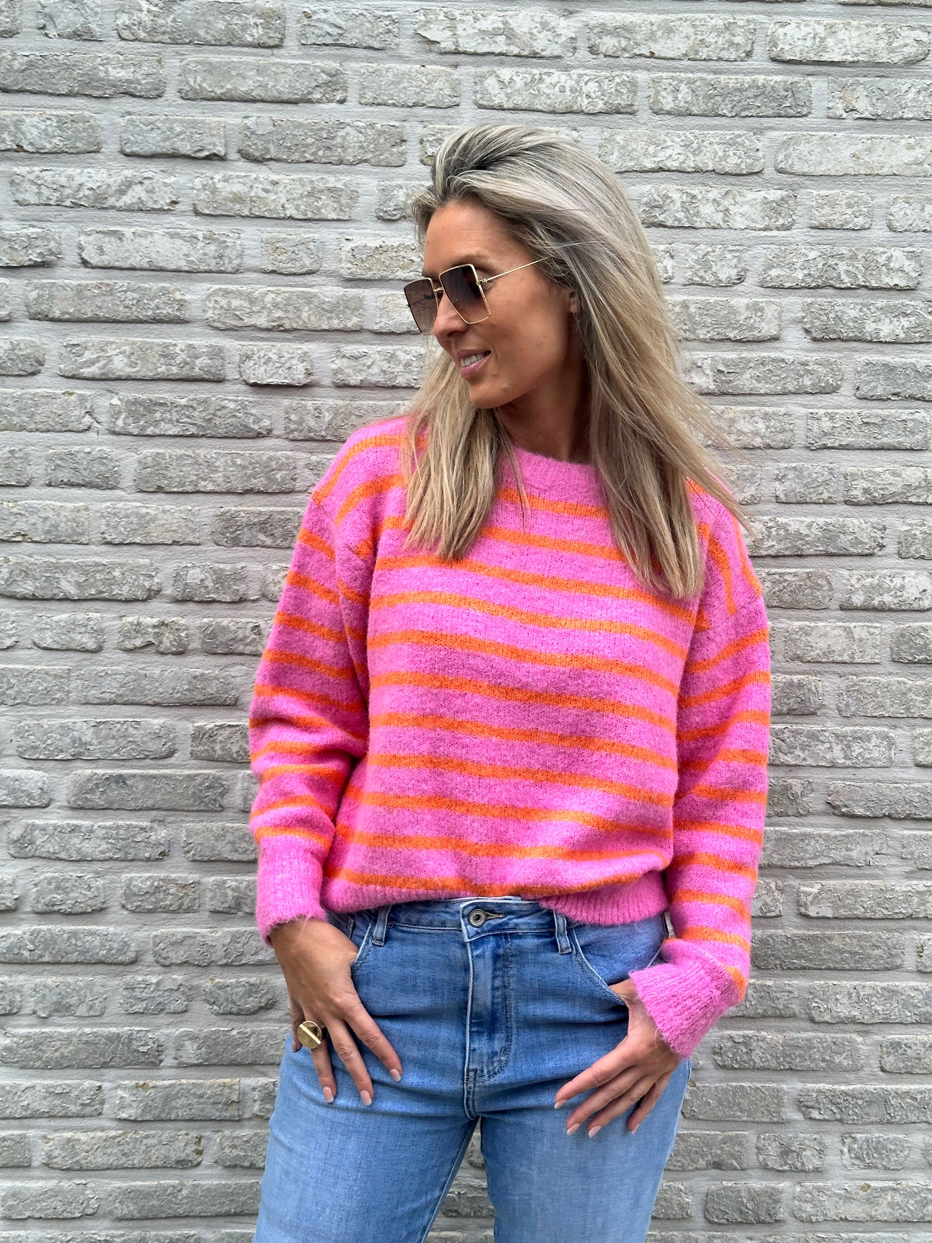 Pull Stripes Pink-Orange