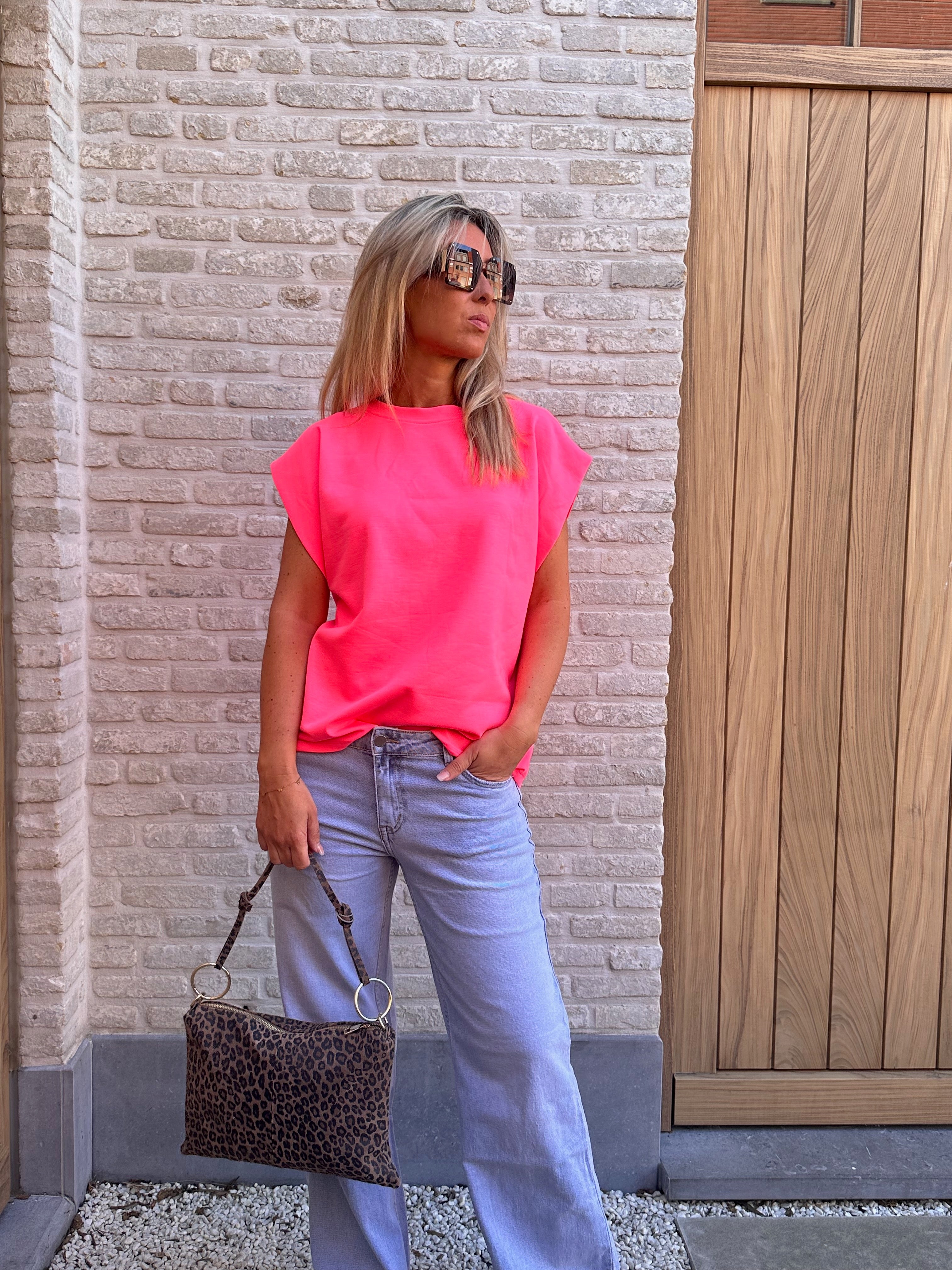 Top Fenna Fluo roze
