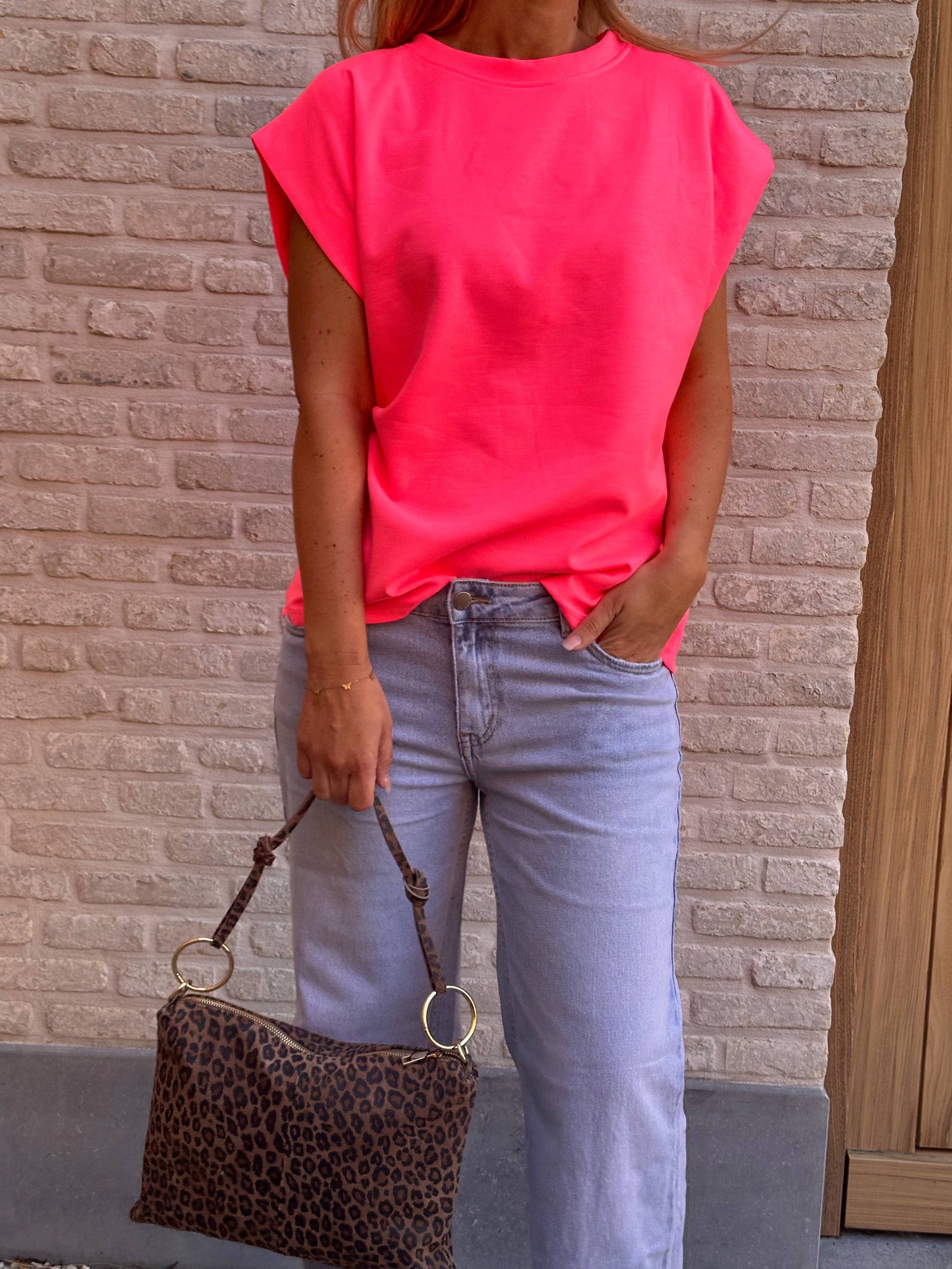 Top Fenna Fluo roze