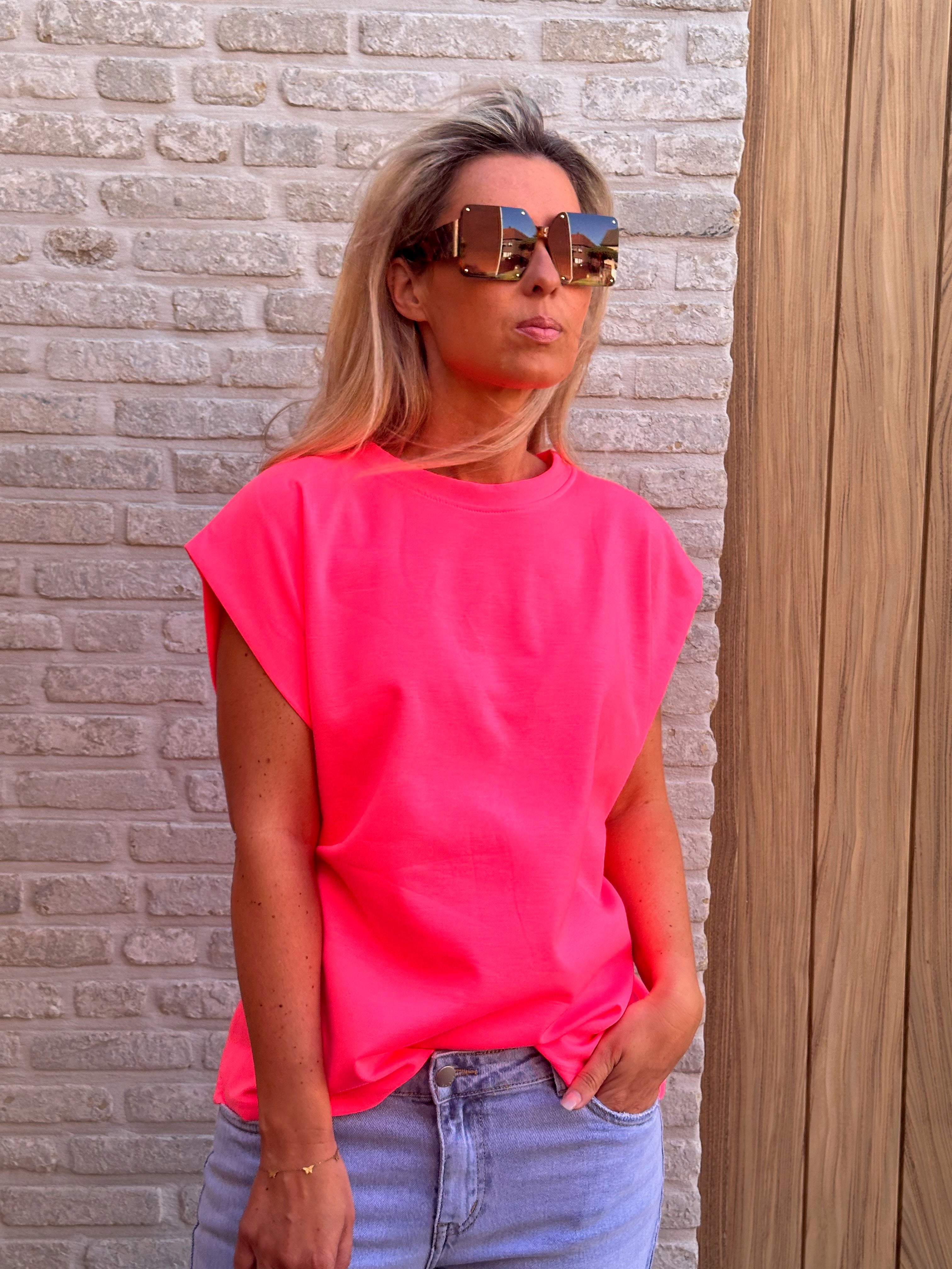 Top Fenna Fluo roze