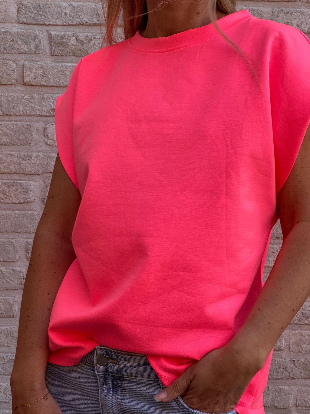Top Fenna Fluo roze