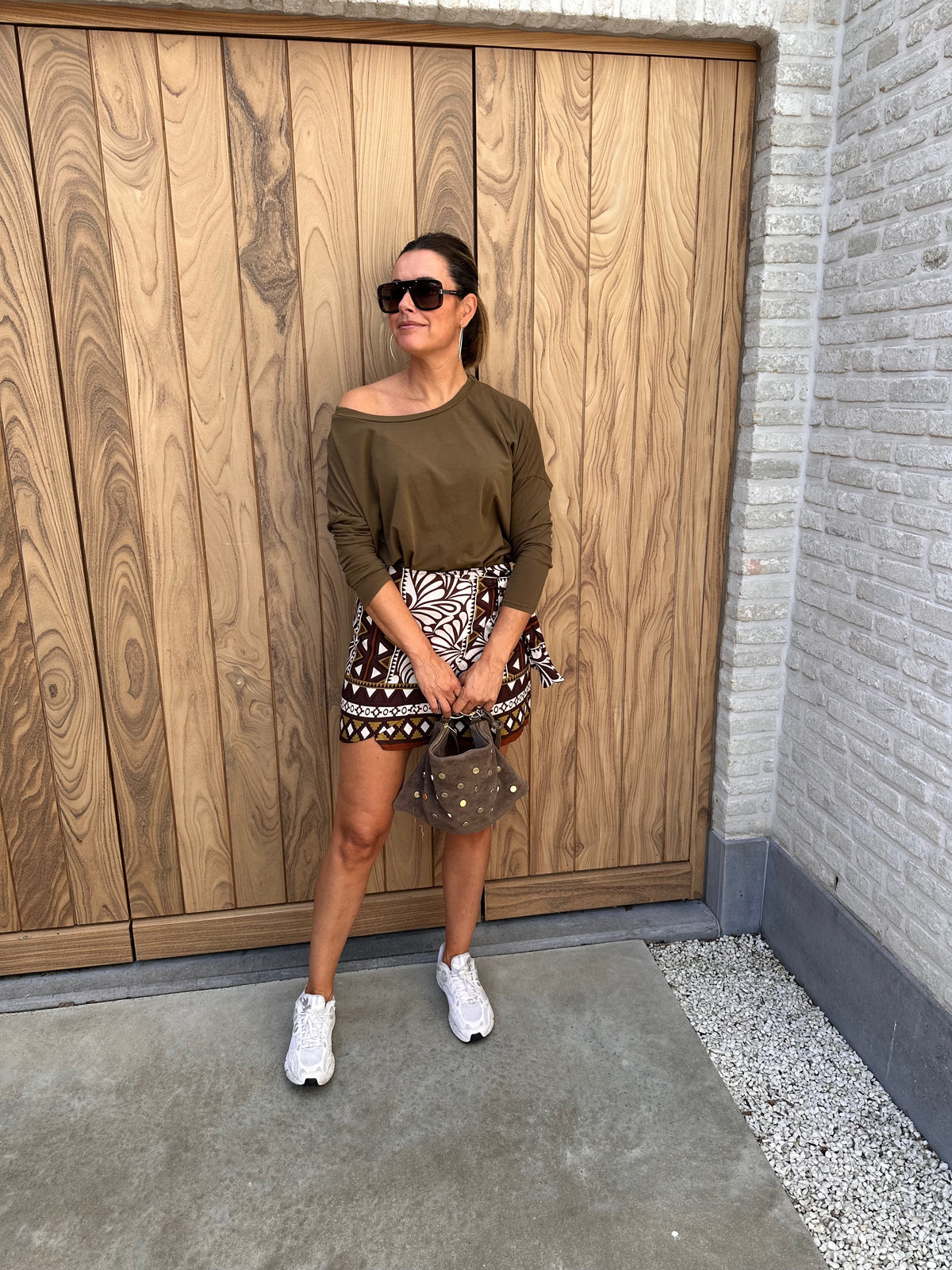 T-Shirt Ayse Olijfgroen