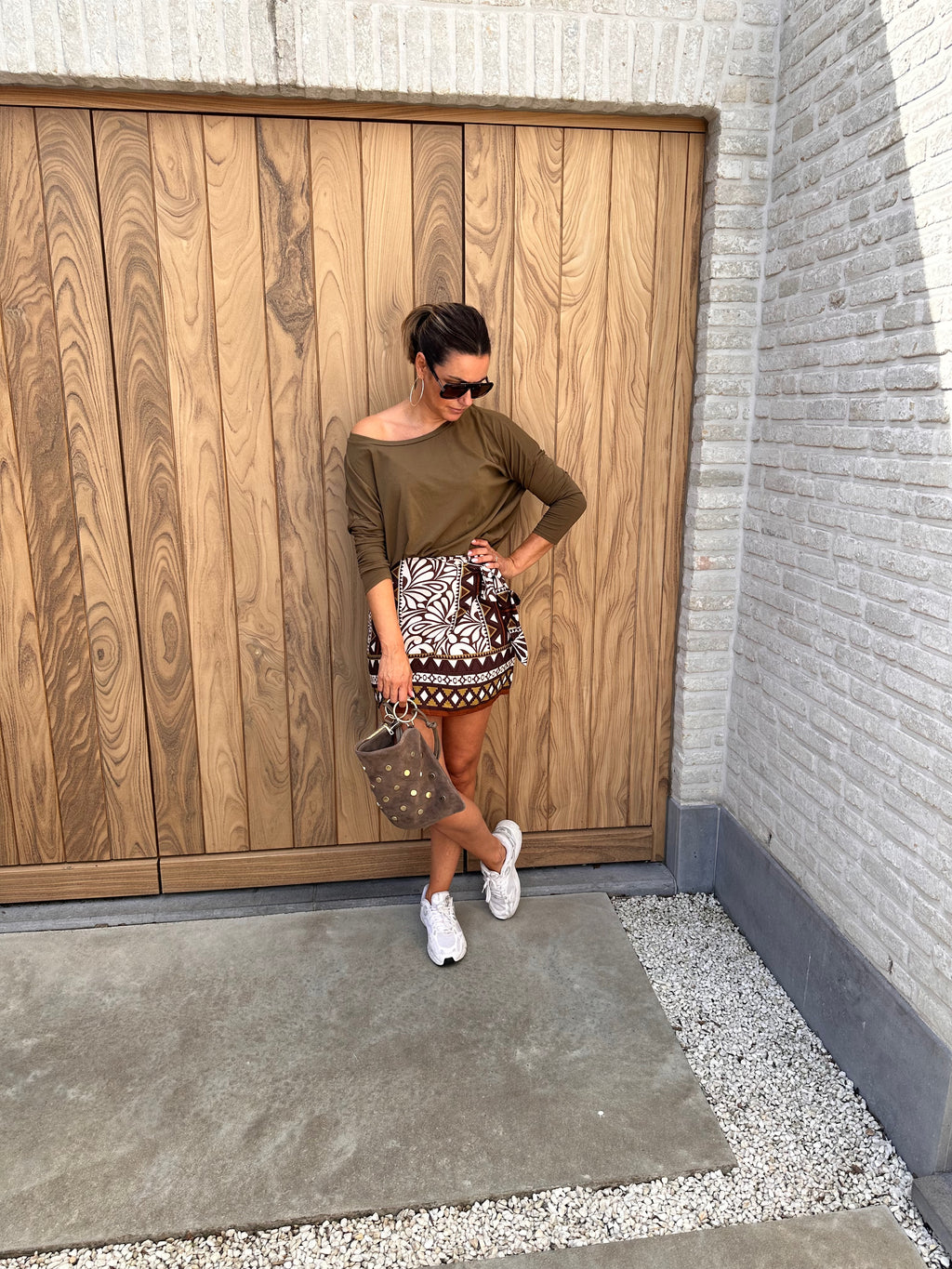 T-Shirt Ayse Olijfgroen