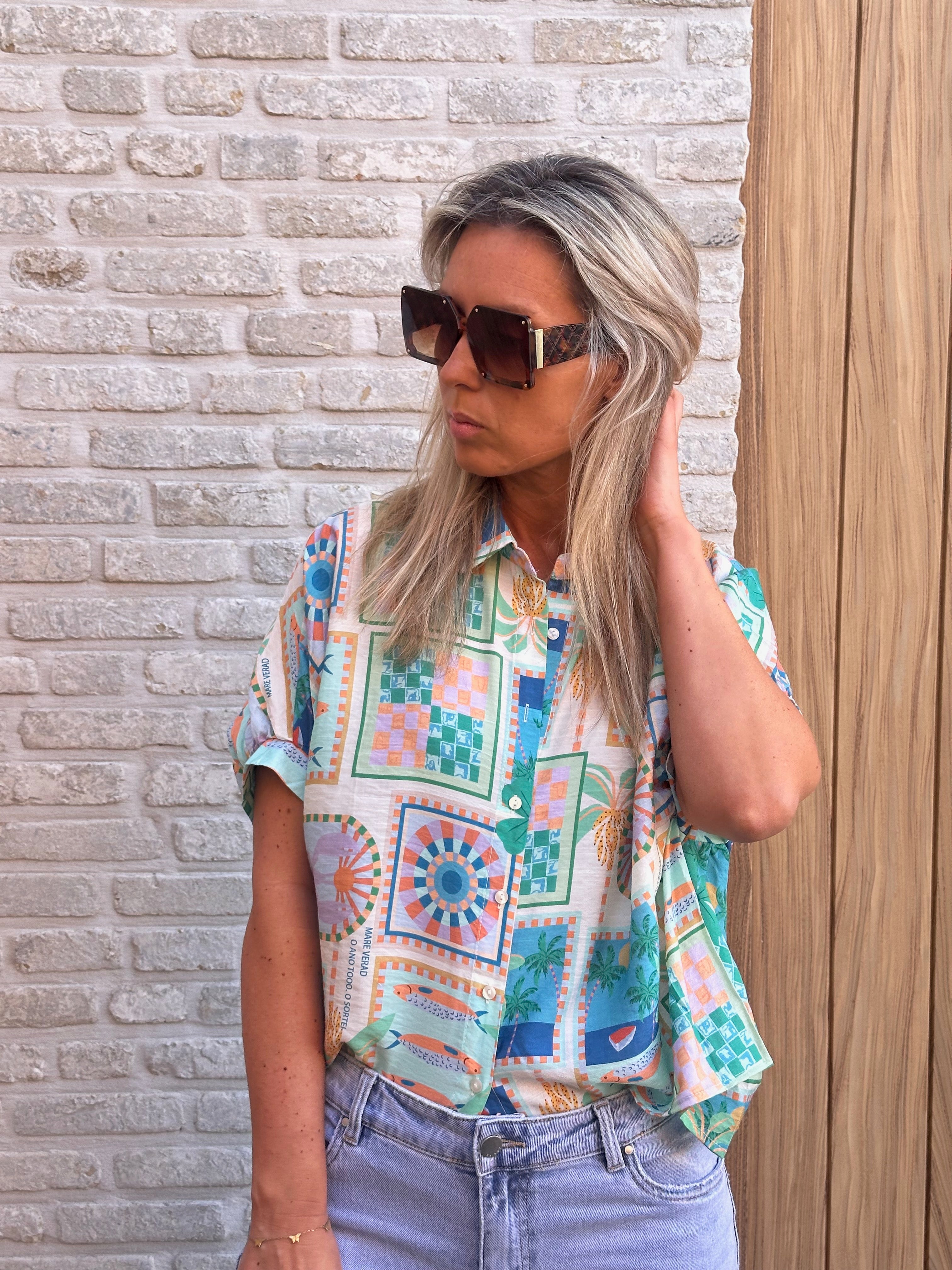 Hemd Elena Aqua