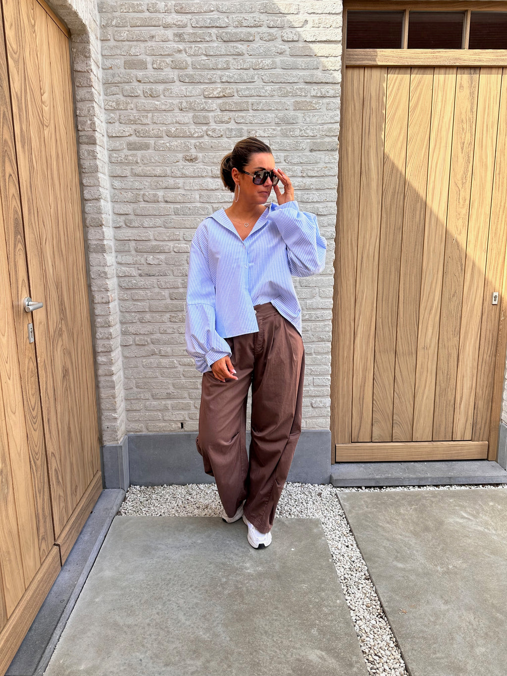 Hemd Lauren Blauw- Wit Gestreept