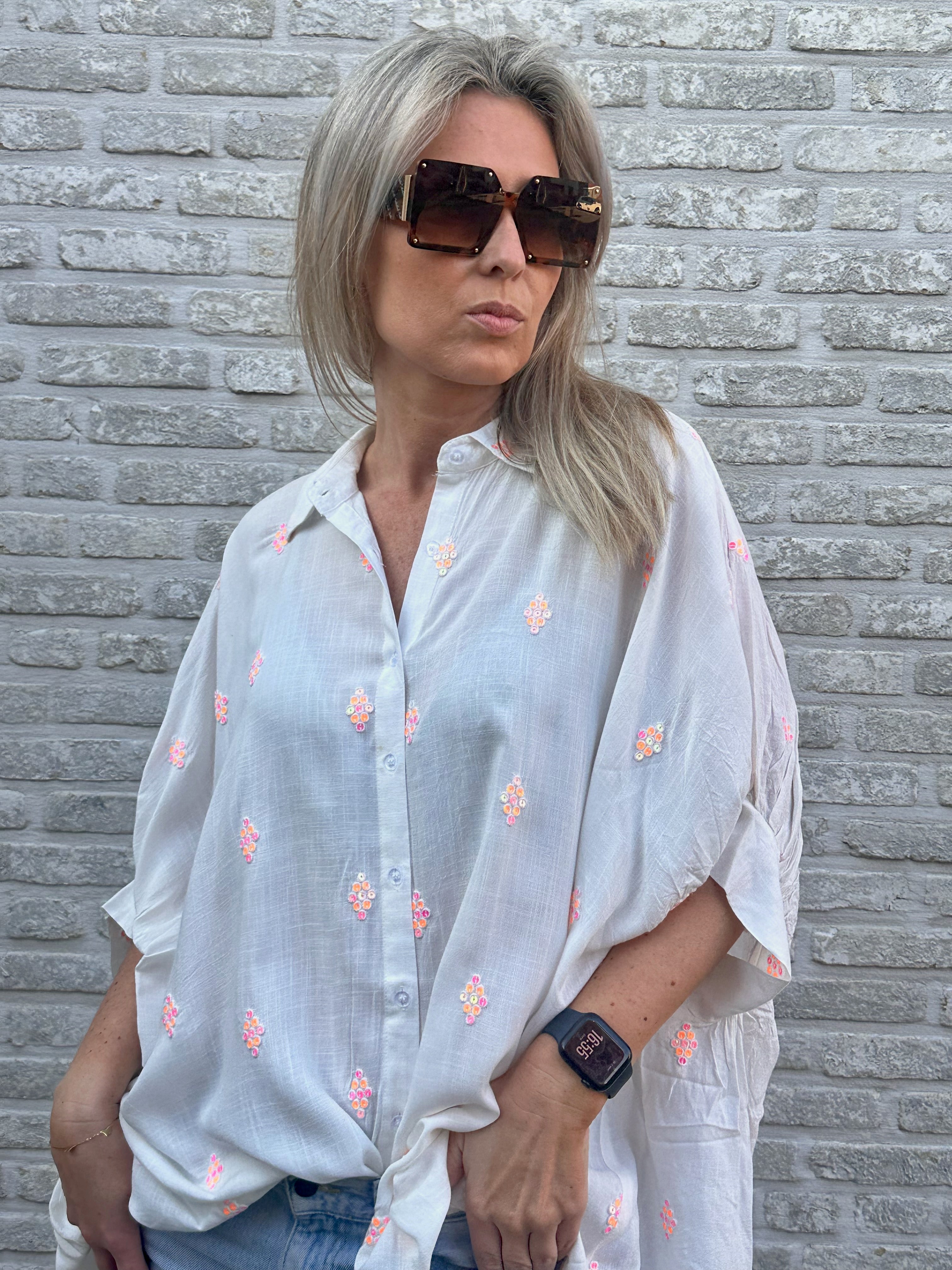 Hemd Liv met Strass - Oversized