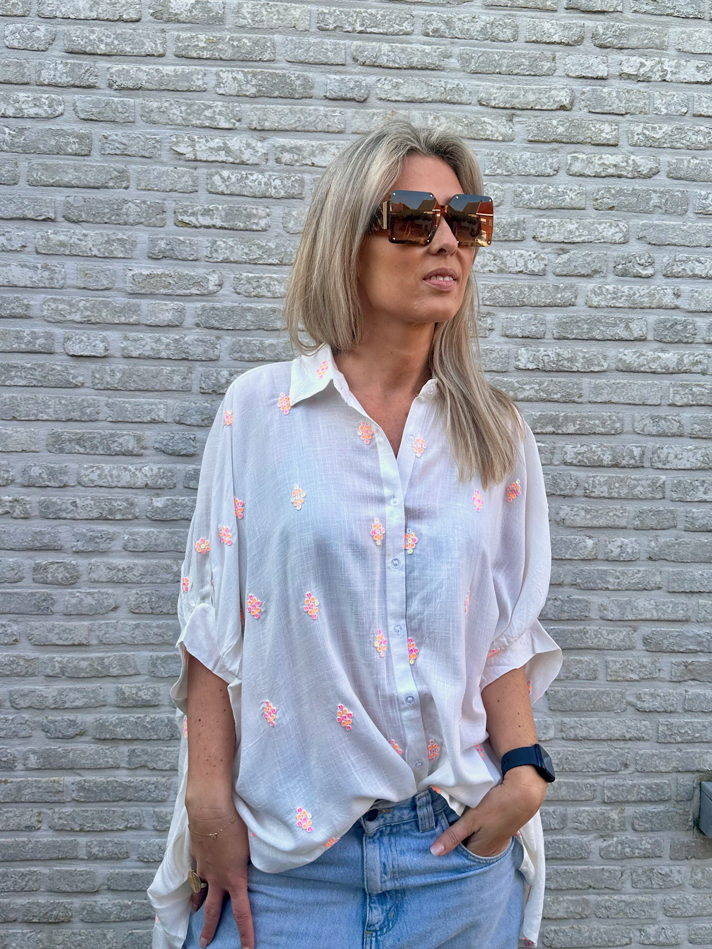 Hemd Liv met Strass - Oversized