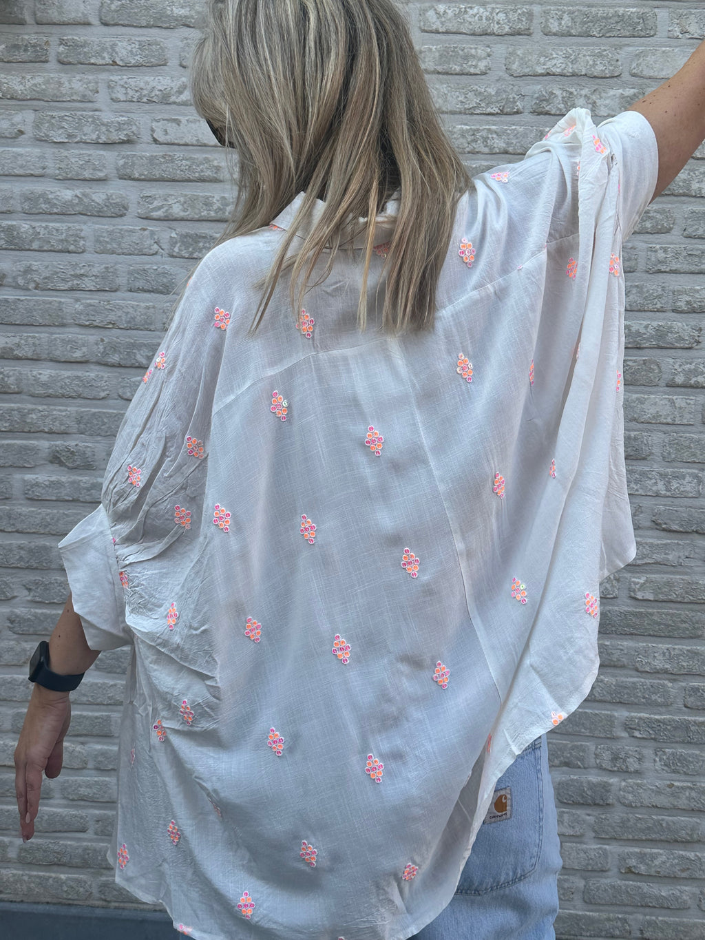 Hemd Liv met Strass - Oversized