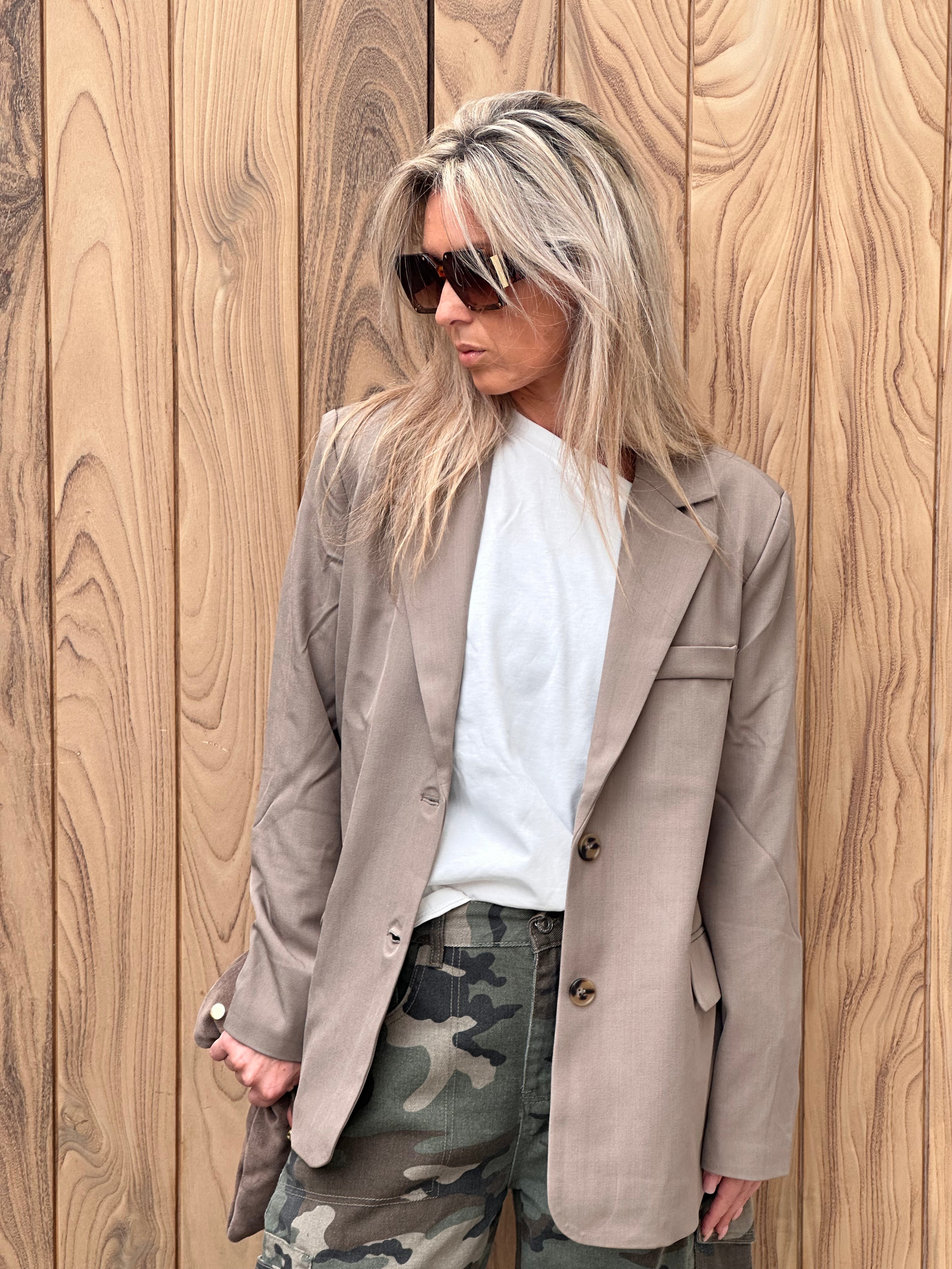 Blazer Caro - Heel Oversized - Taupe