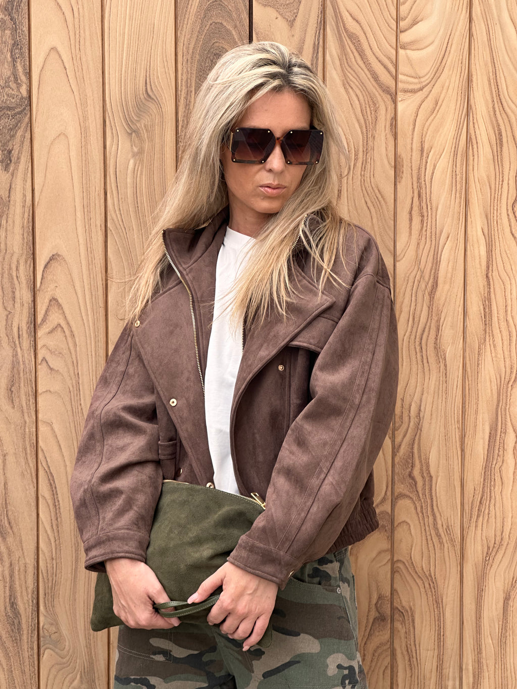 Jacket Tess Oversized - Dark Taupe