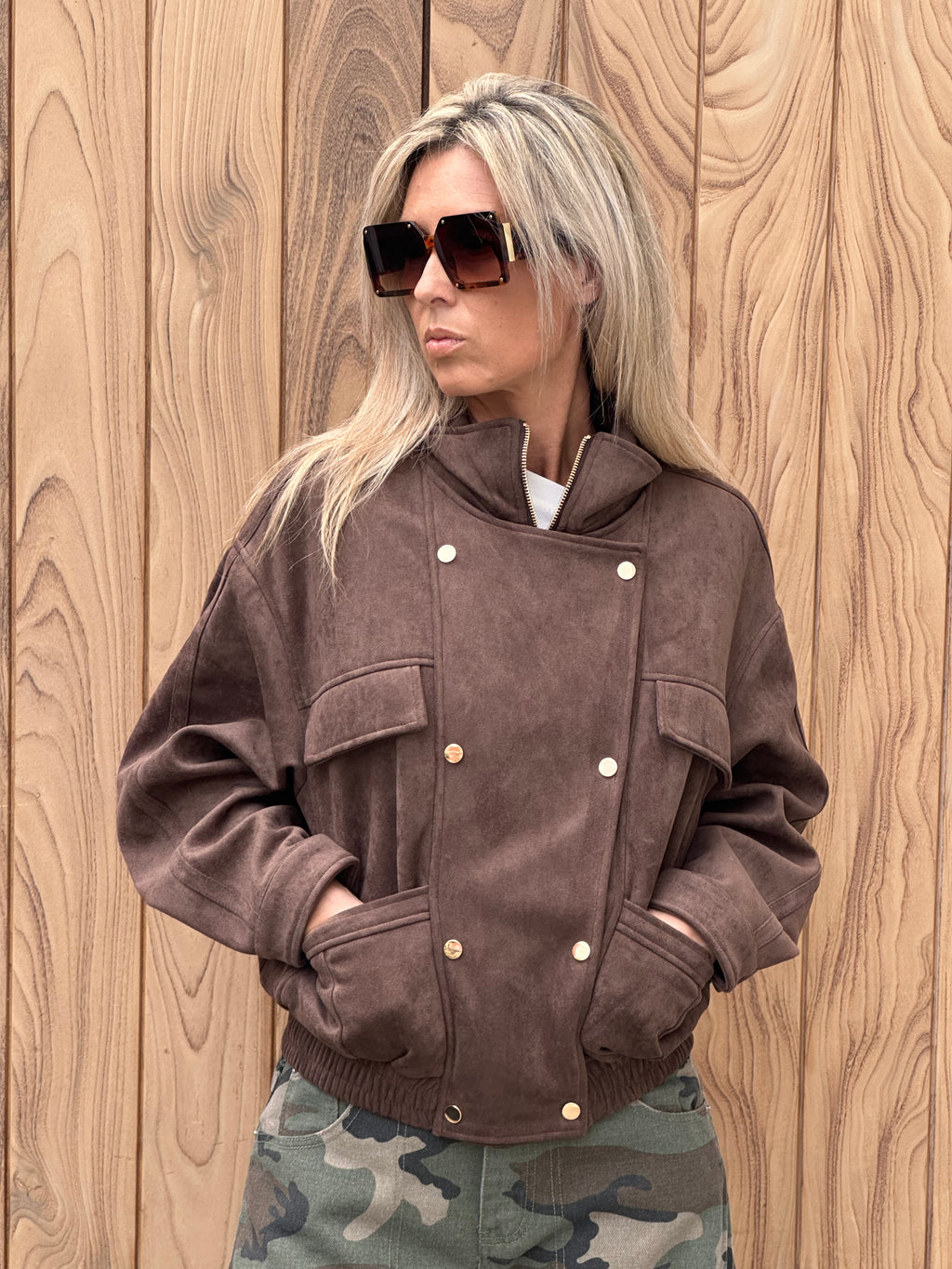 Jacket Tess Oversized - Dark Taupe