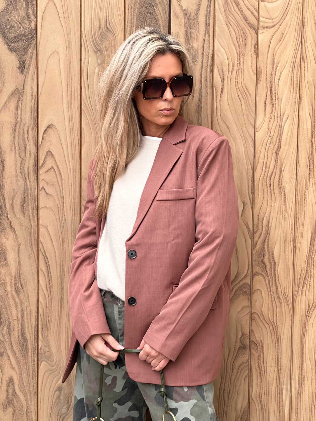 Blazer Caro- Heel Oversized- Mokka