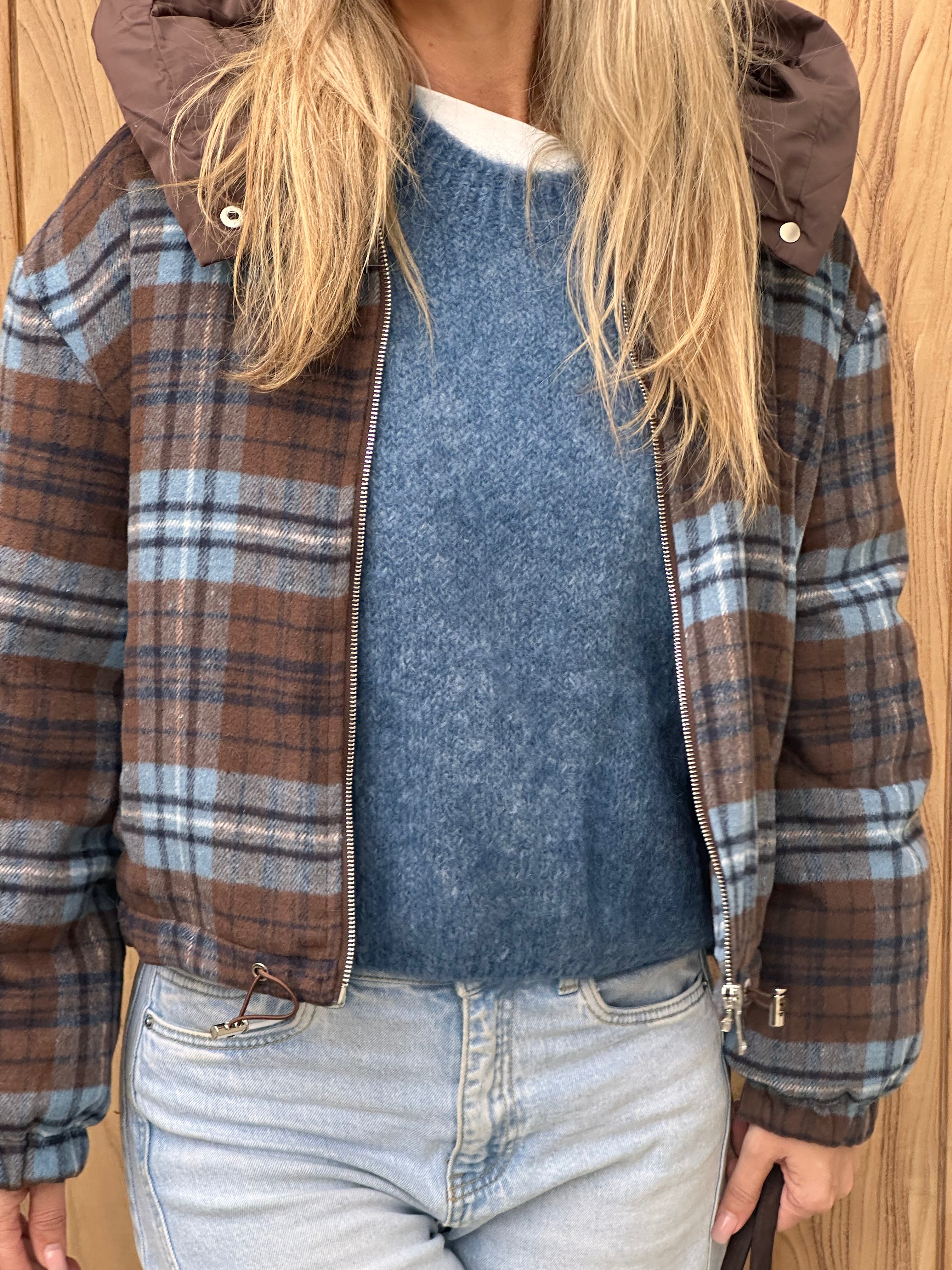 Jacket Norah Oversized - Blue/Brown